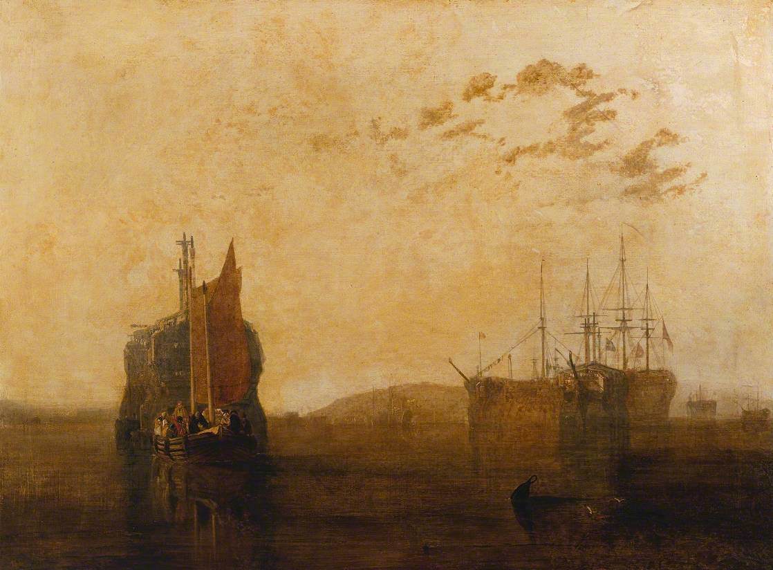 Reproduction du tableau « Hulks on the Tamar - J. M. W. Turner » par Alpha Reproduction en peinture à l’huile
