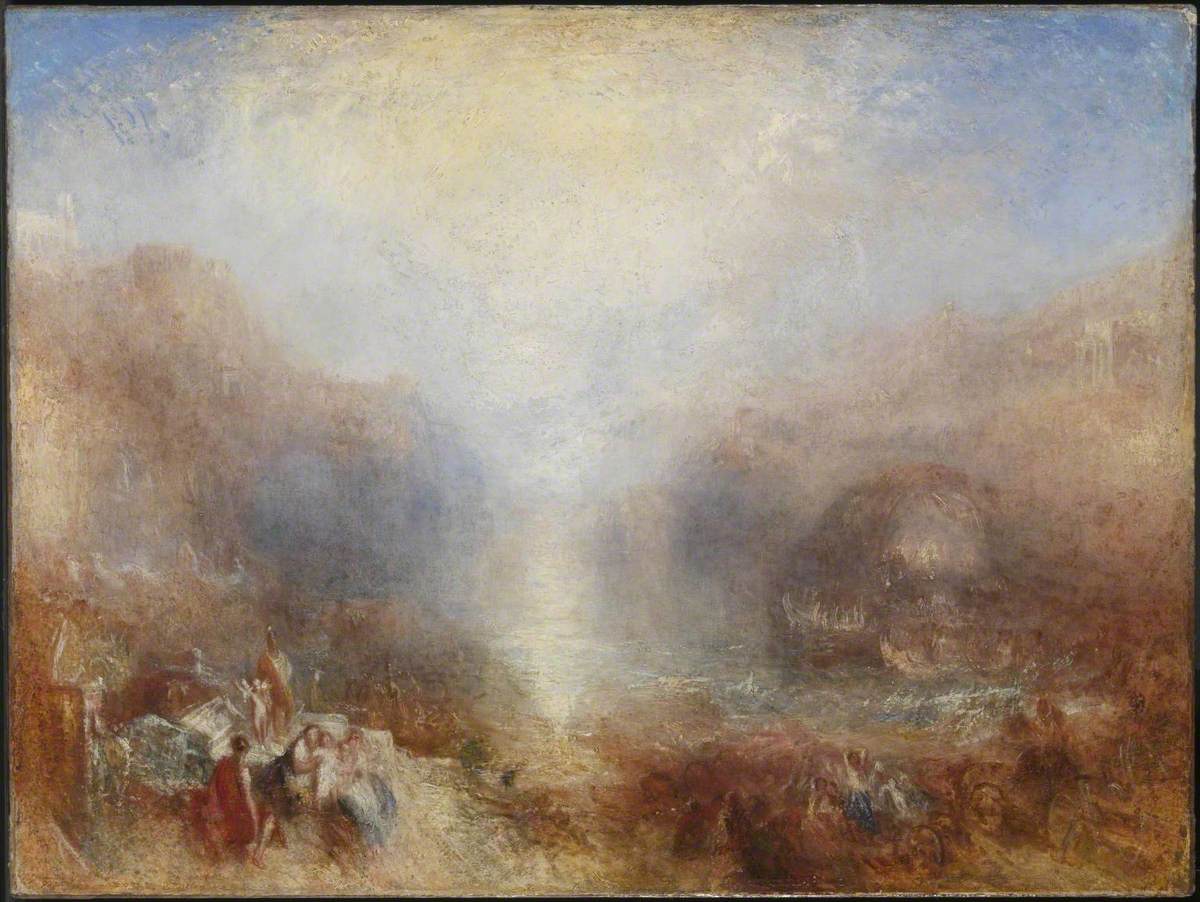 Reproduction du tableau « Mercury Sent to Admonish Aeneas - J. M. W. Turner » par Alpha Reproduction en peinture à l’huile