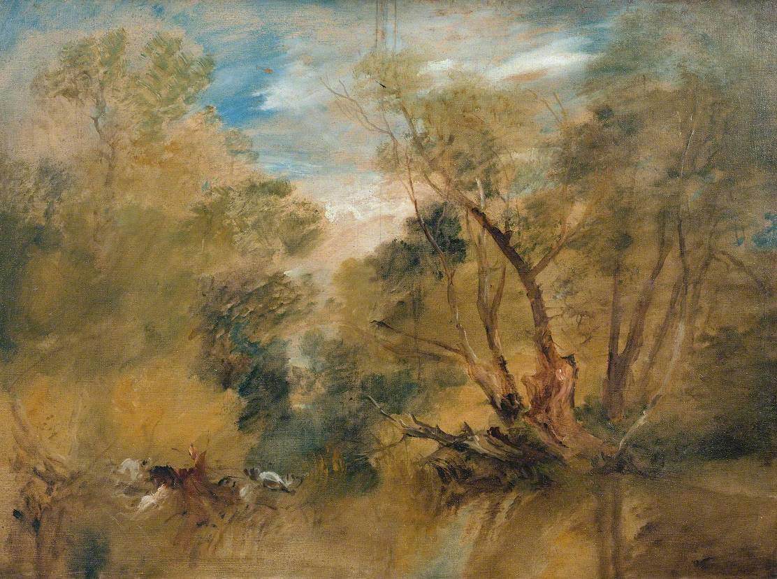 Reproduction du tableau « Willows beside a Stream - J. M. W. Turner » par Alpha Reproduction en peinture à l’huile