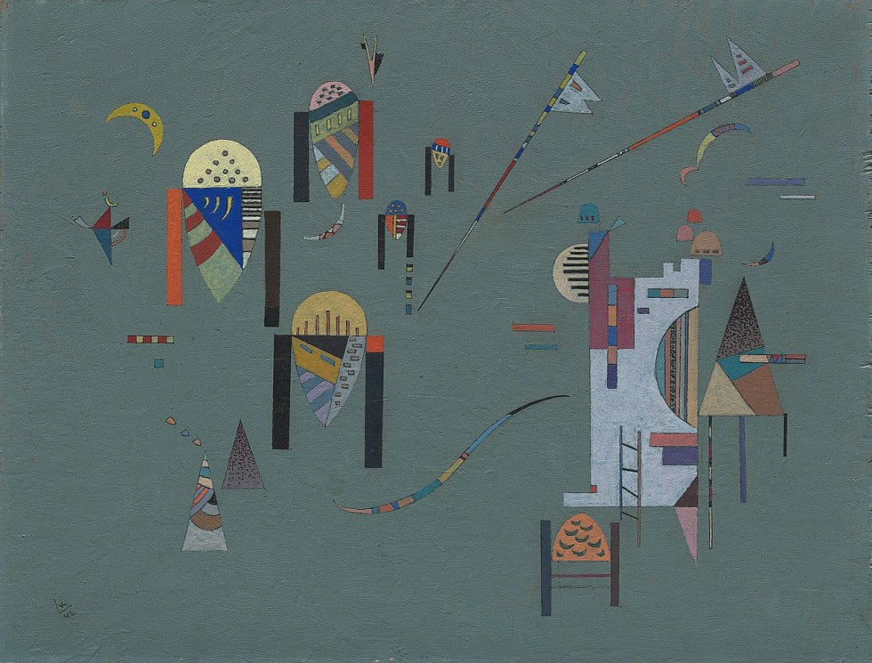 Reproduction du tableau « Accents verticaux - Vassily Kandinsky » par Alpha Reproduction en peinture à l’huile