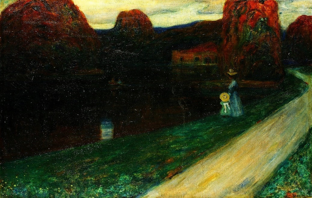 Reproduction du tableau « Le soir. - Vassily Kandinsky » par Alpha Reproduction en peinture à l’huile