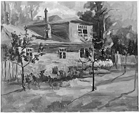 Paysage avec maison - Kazimir Malevich