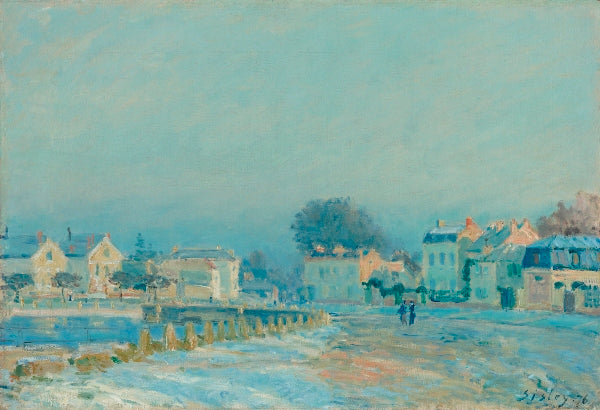 Reproduction du tableau « L'Abreuvoir à Marly-Le-Roi, gelée blanche - Alfred Sisley » par Alpha Reproduction en peinture à l’huile