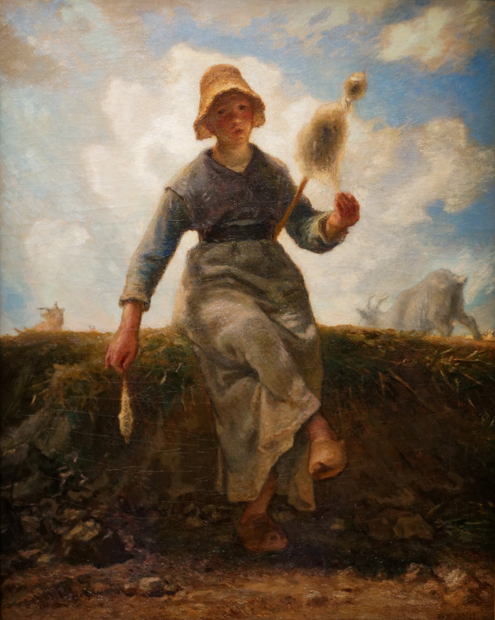 La Fileuse, chevrière auvergnate - Jean-François Millet
