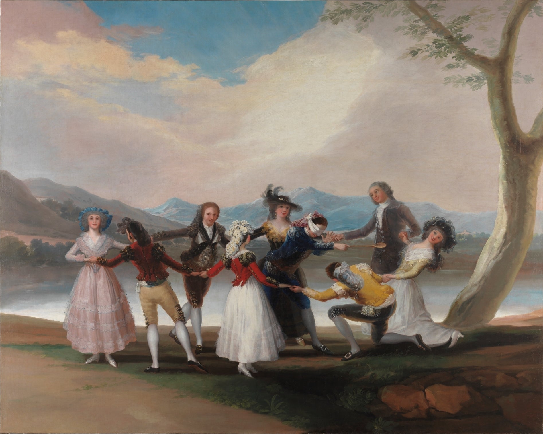 Reproduction du tableau « La Poule aveugle - Francisco de Goya » par Alpha Reproduction en peinture à l’huile