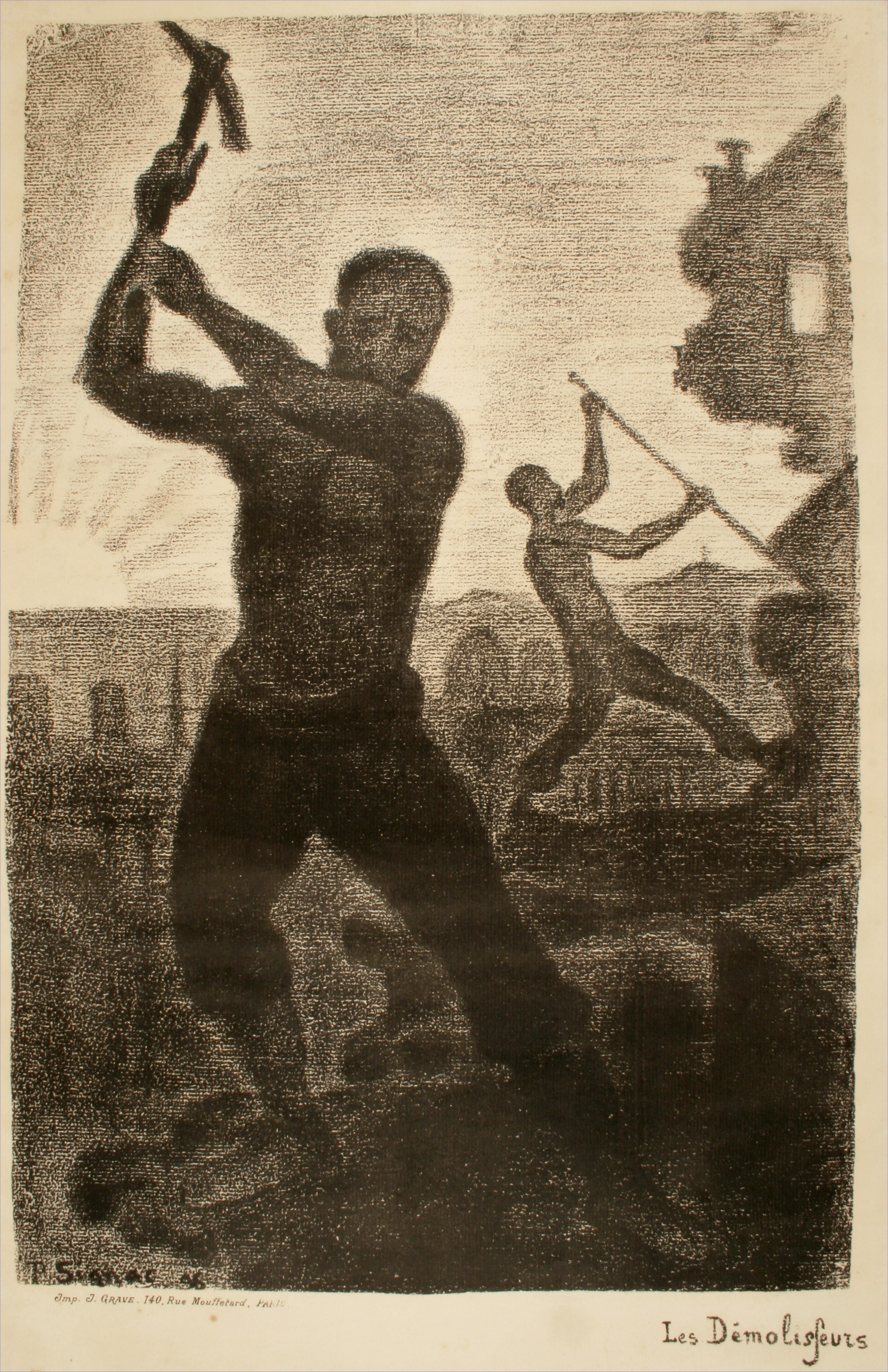 Reproduction du tableau « Les Démolisseurs - Paul Signac » par Alpha Reproduction en peinture à l’huile