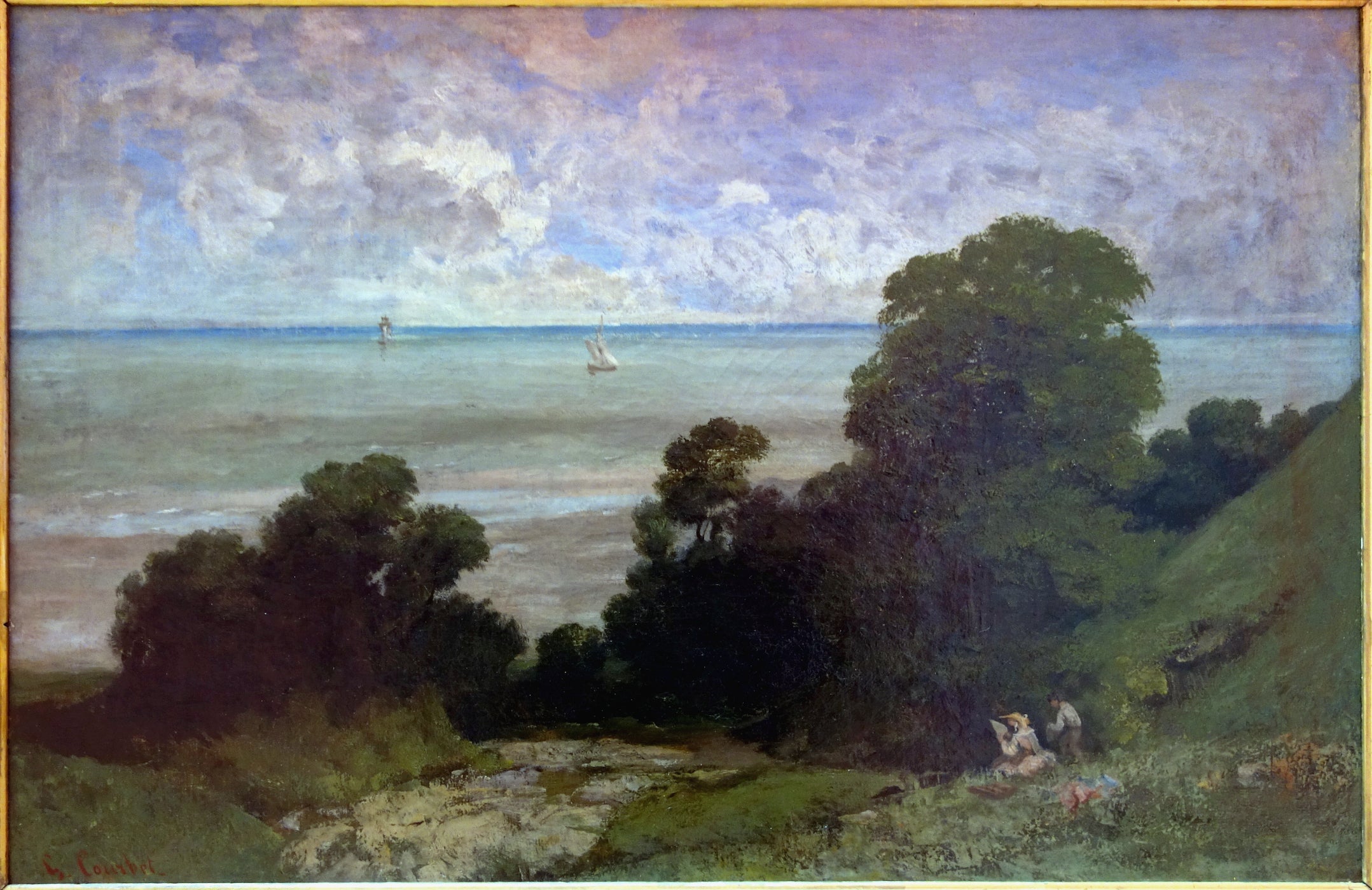 Marine ou Vue d'Honfleur - Gustave Courbet
