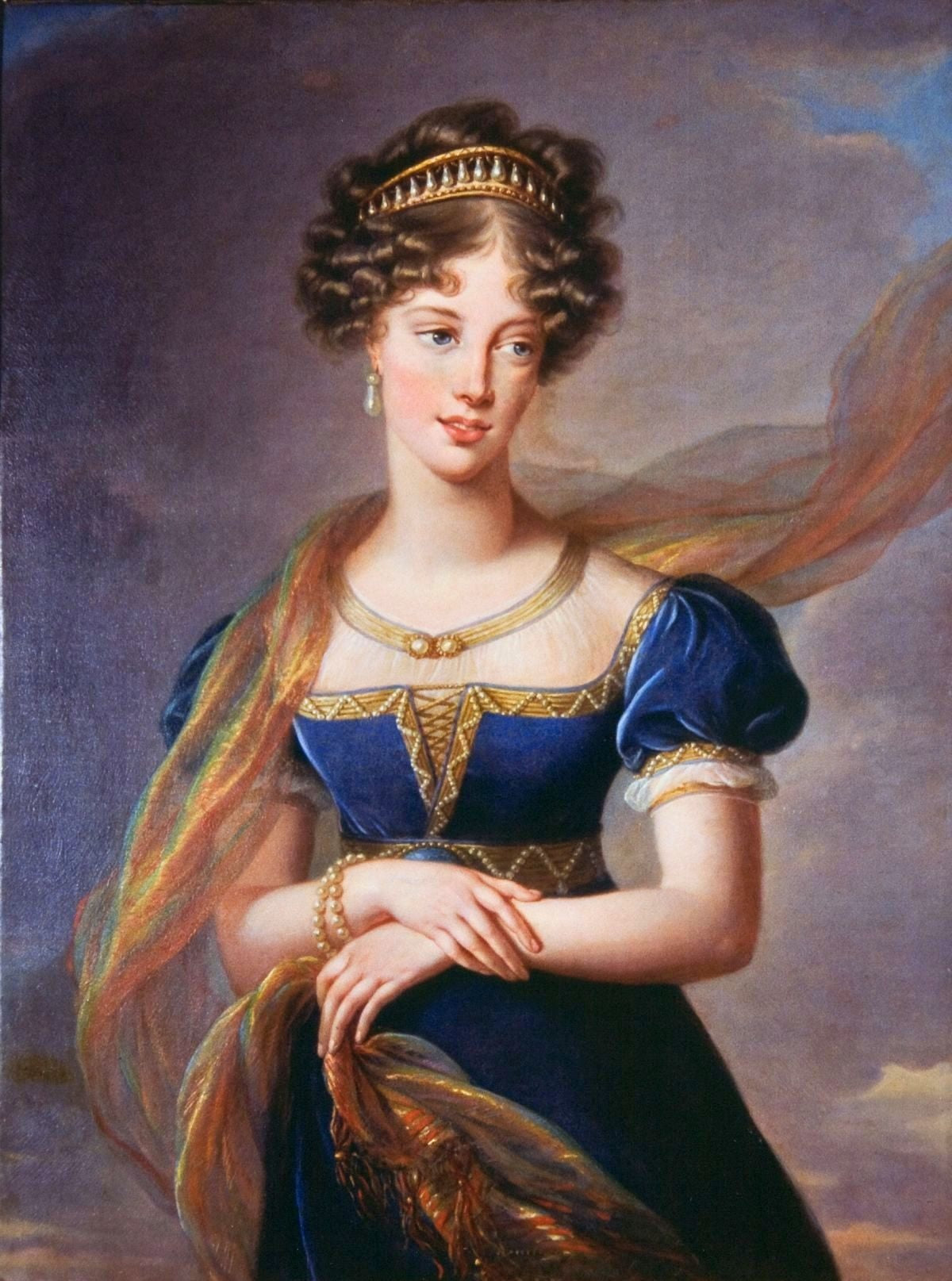 La duchesse de Berry en robe de velours bleu - Élisabeth Vigée Le Brun