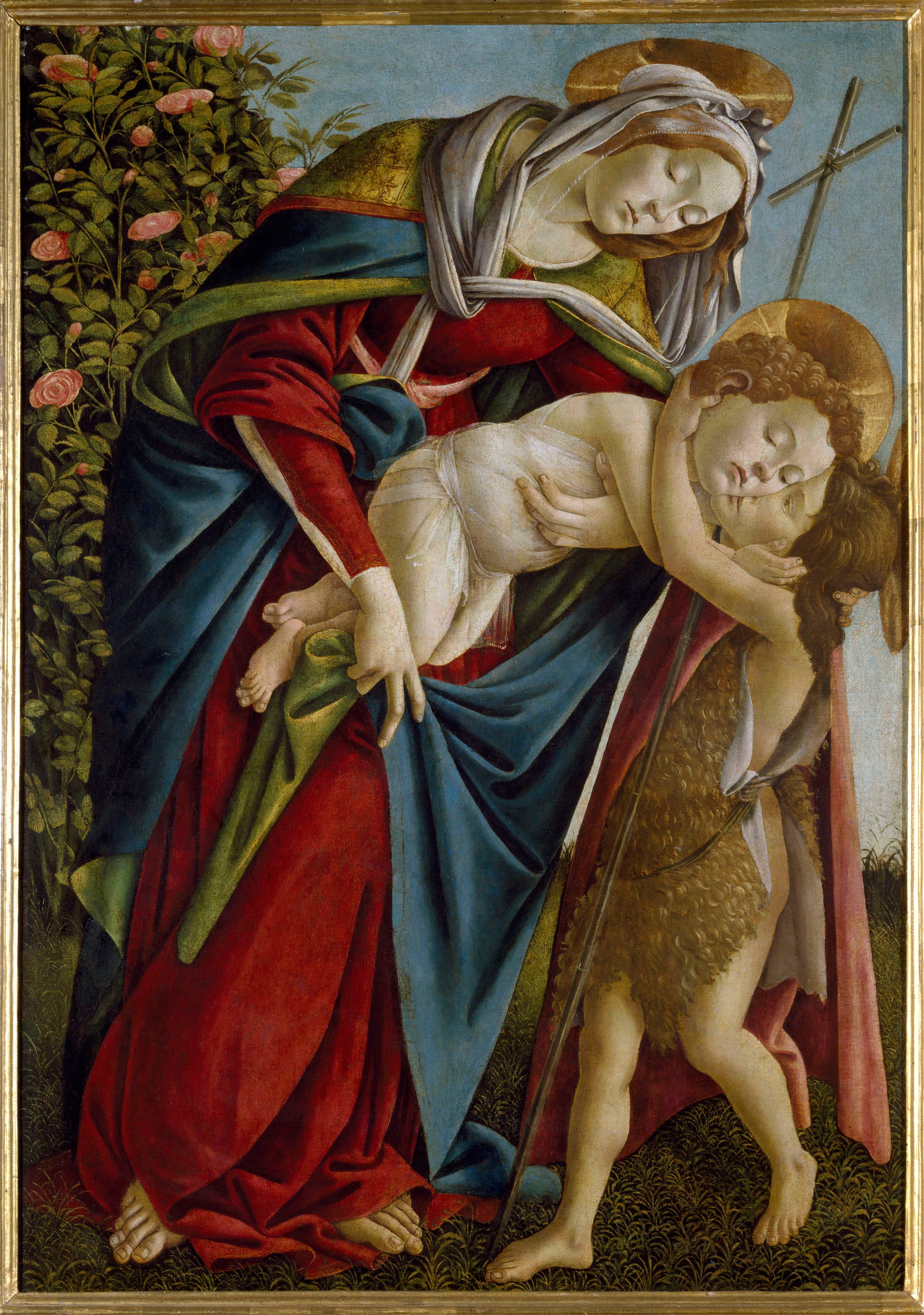 Vierge à l'Enfant avec le jeune saint Jean-Baptiste - Sandro Botticelli