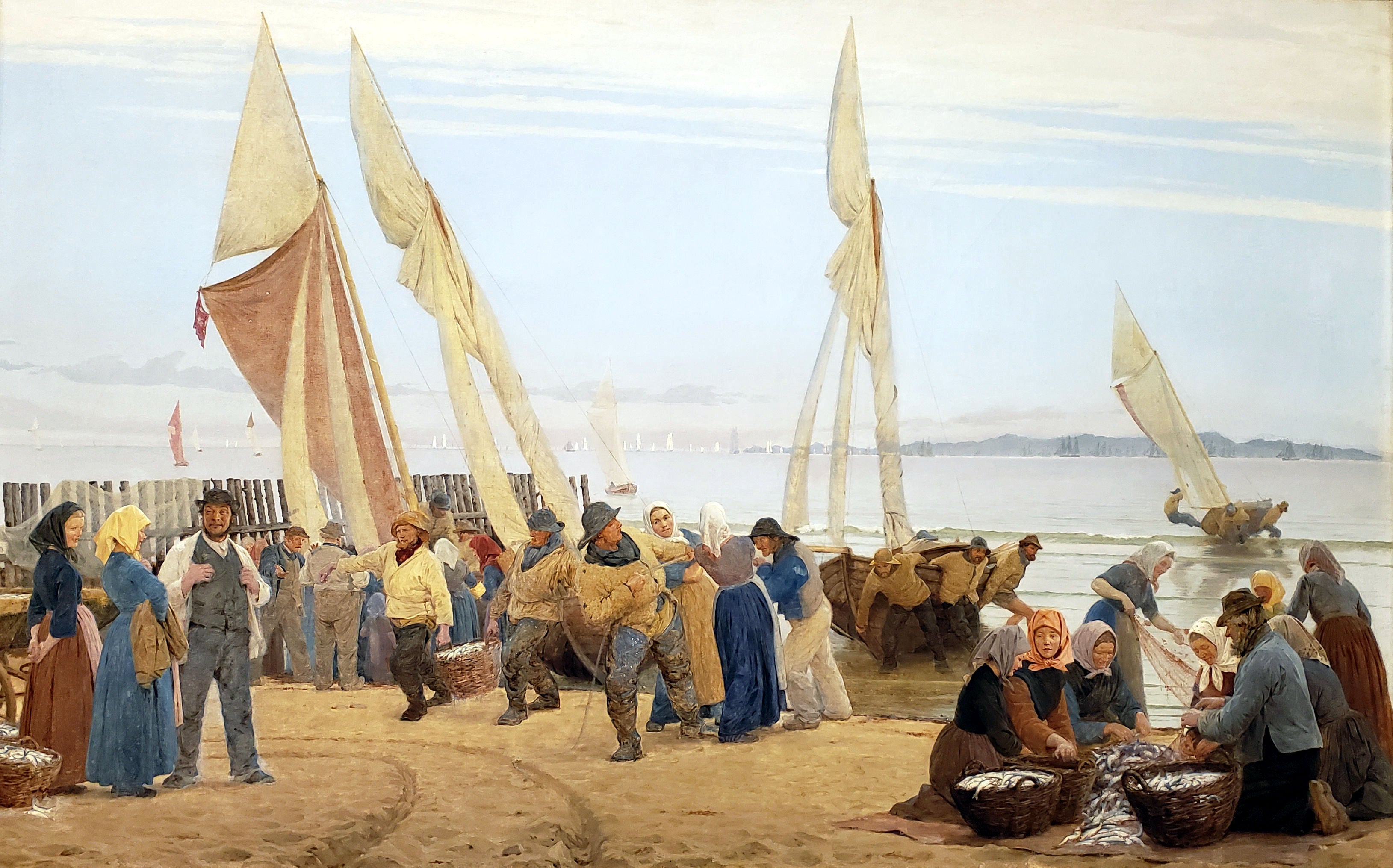 Matinée à Hornbæk. Les pêcheurs reviennent - Peder Severin Krøyer