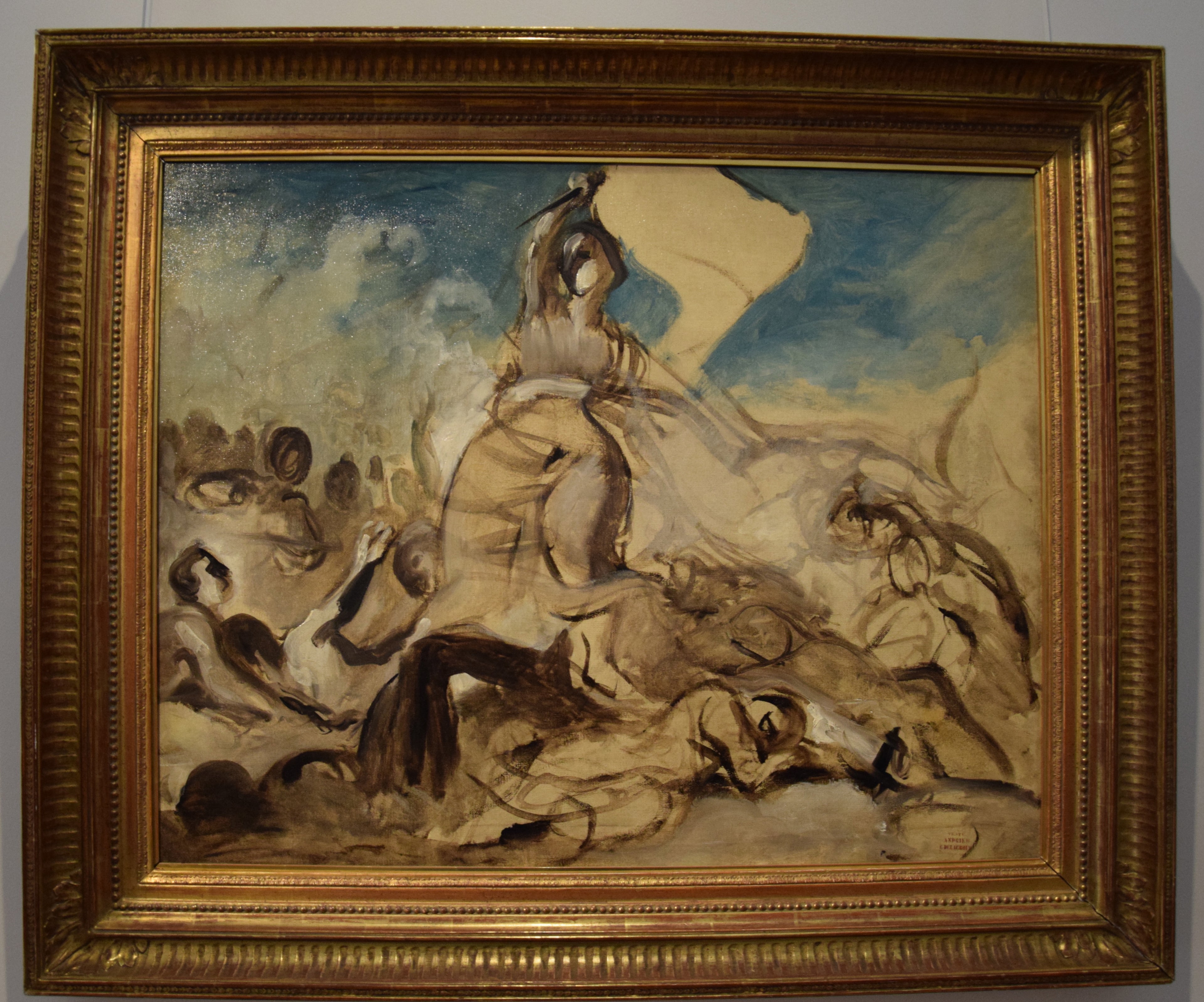 Reproduction du tableau « Esquisse pour La Liberté guidant le peuple - Eugène Delacroix » par Alpha Reproduction en peinture à l’huile