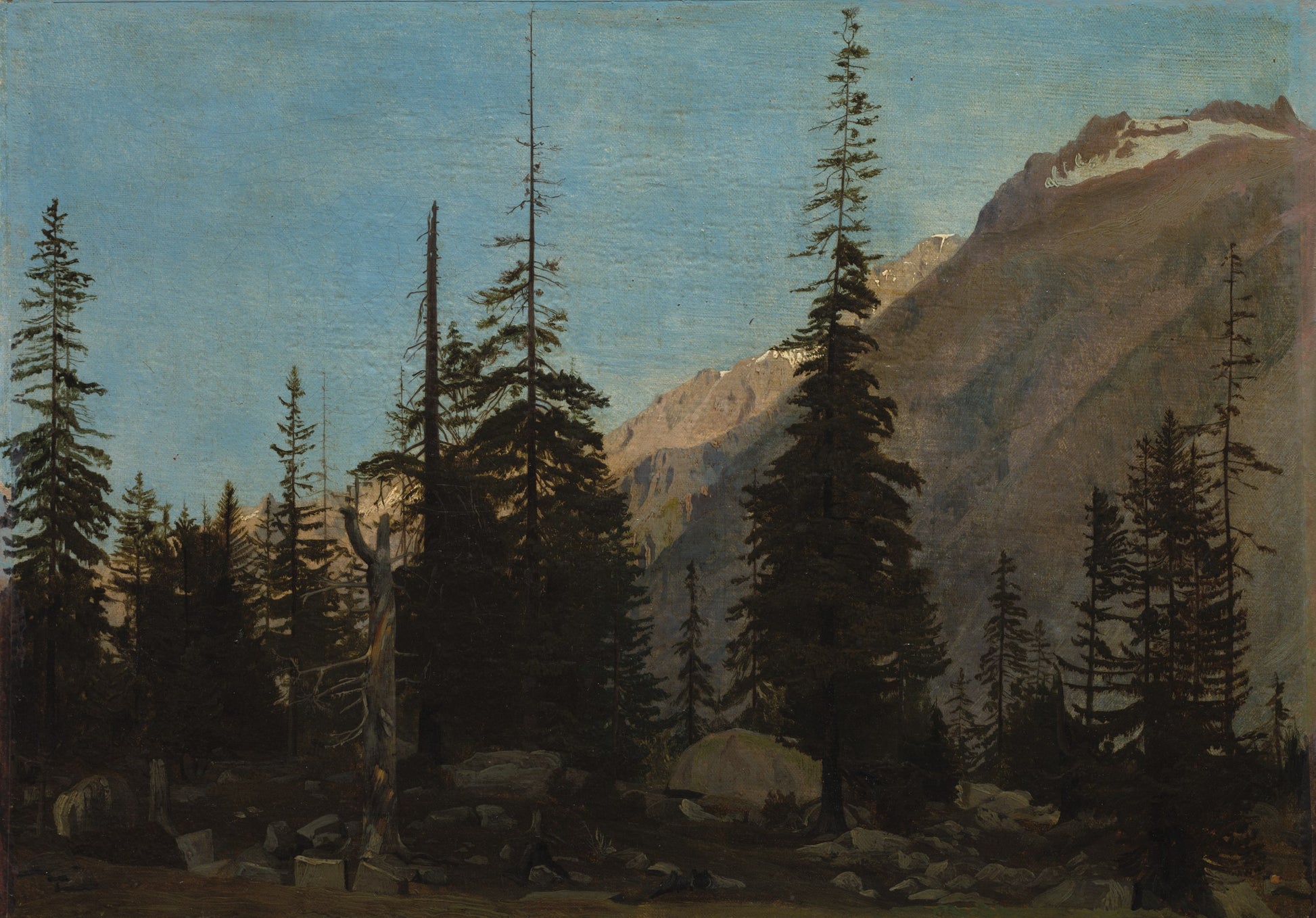 Reproduction du tableau « Paysage alpin : Le Handegg, Suisse - Jean-Léon Gérôme » par Alpha Reproduction en peinture à l’huile