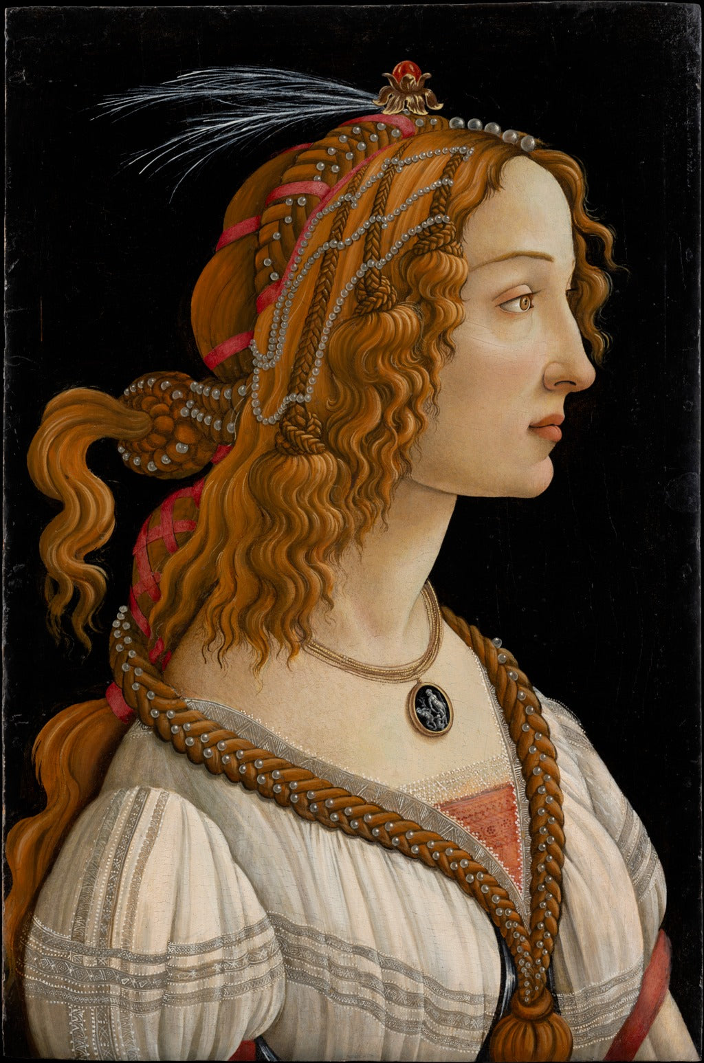 Portrait idéal d'une jeune femme (Simonetta Vespucci?) - Sandro Botticelli