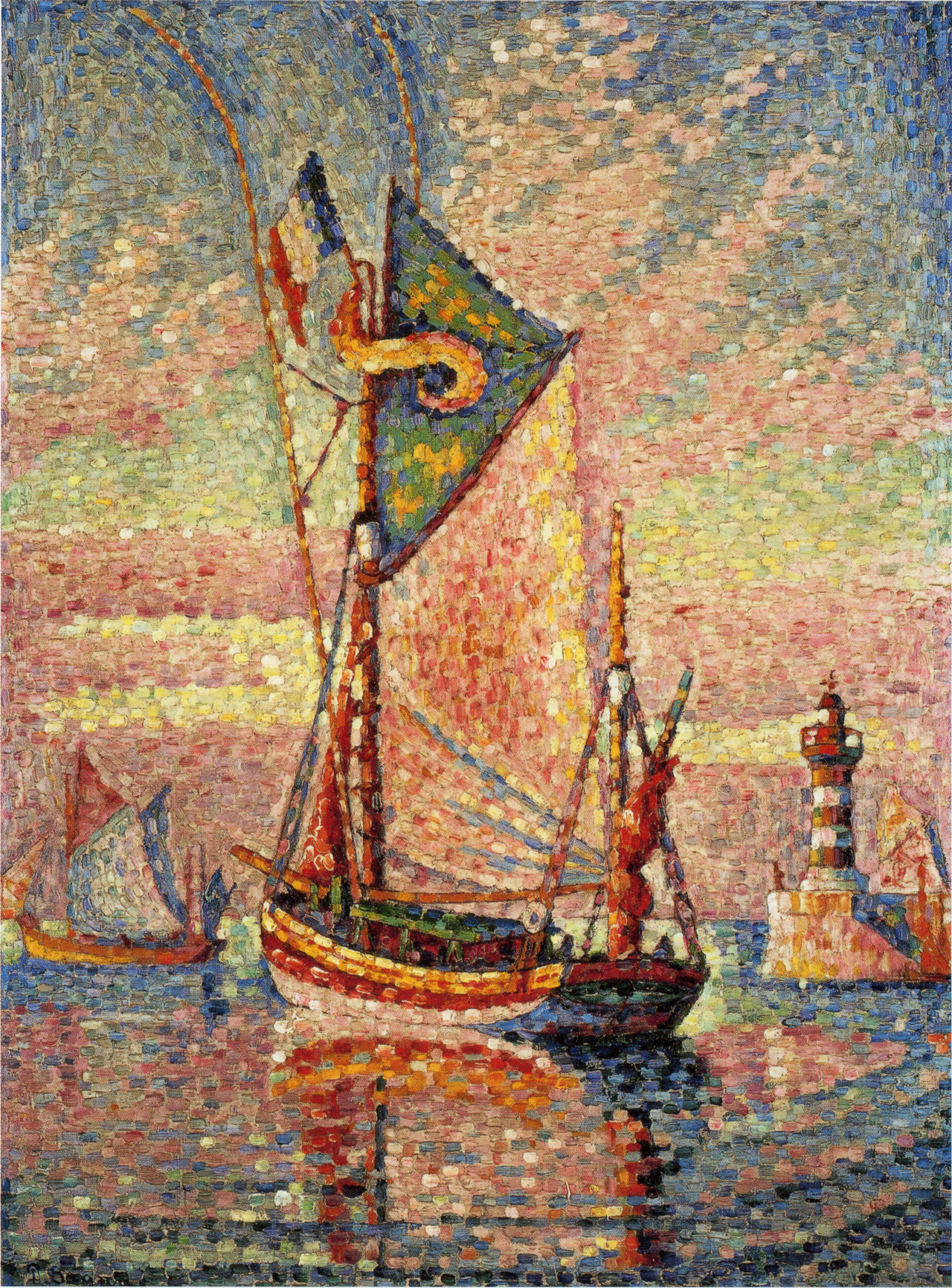 Reproduction du tableau « Thonier à Concarneau - Paul Signac » par Alpha Reproduction en peinture à l’huile