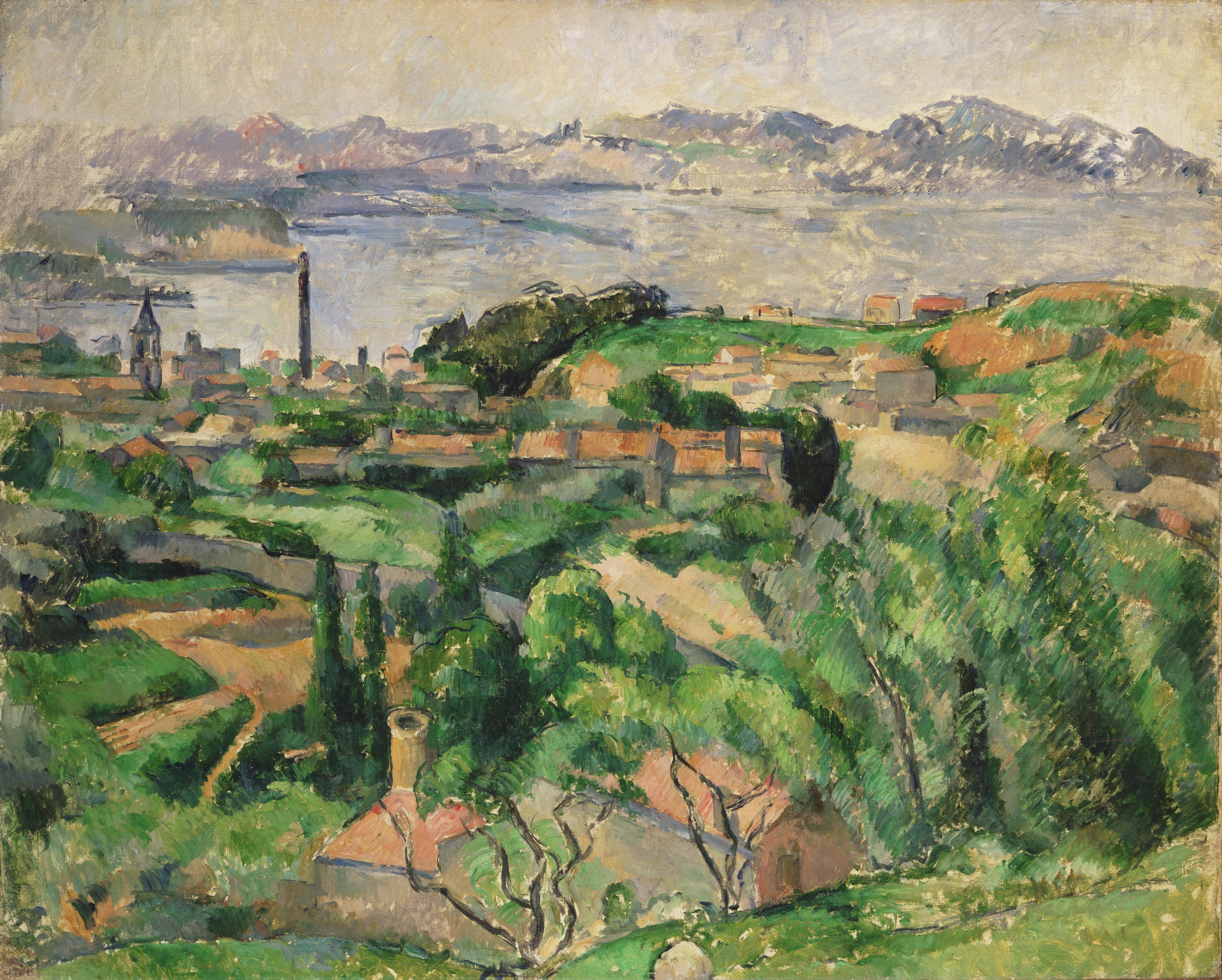 Reproduction du tableau « Saint-Henri et le golfe de Marseille - Paul Cézanne » par Alpha Reproduction en peinture à l’huile