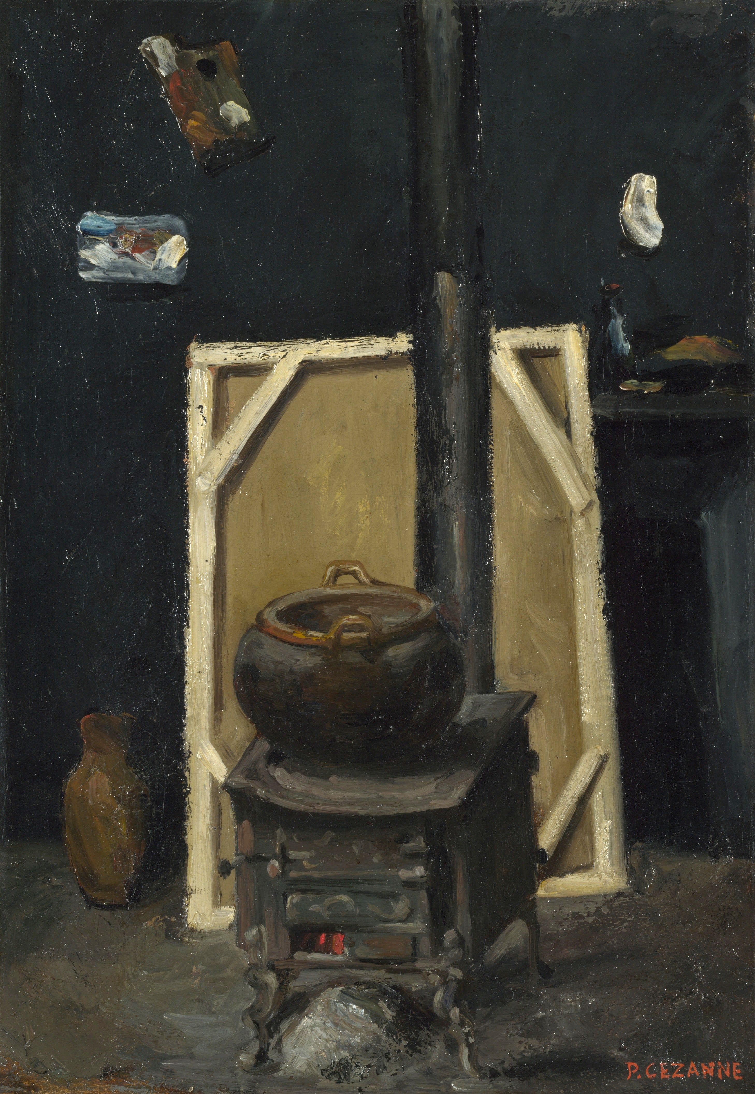 Reproduction du tableau « Le Poêle de l'atelier - Paul Cézanne » par Alpha Reproduction en peinture à l’huile