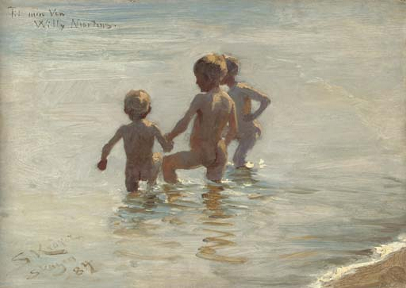 Une journée d'été sur la plage sud de Skagen. Étude. - Peder Severin Krøyer