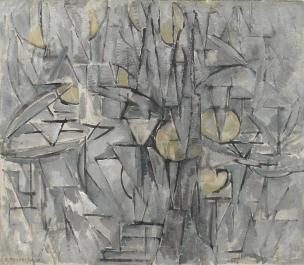 Reproduction du tableau « Composition n° X (authentique) - Piet Mondrian » par Alpha Reproduction en peinture à l’huile