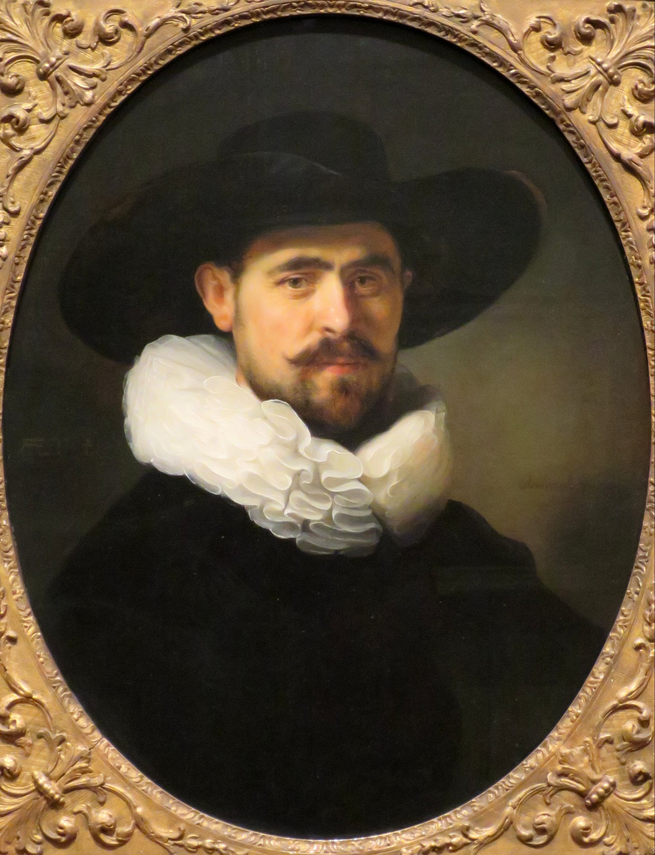 Reproduction du tableau « Portrait d'un homme barbu coiffé d'un chapeau à larges bords, probablement Pieter Seijen (1592-1652) - Rembrandt » par Alpha Reproduction en peinture à l’huile