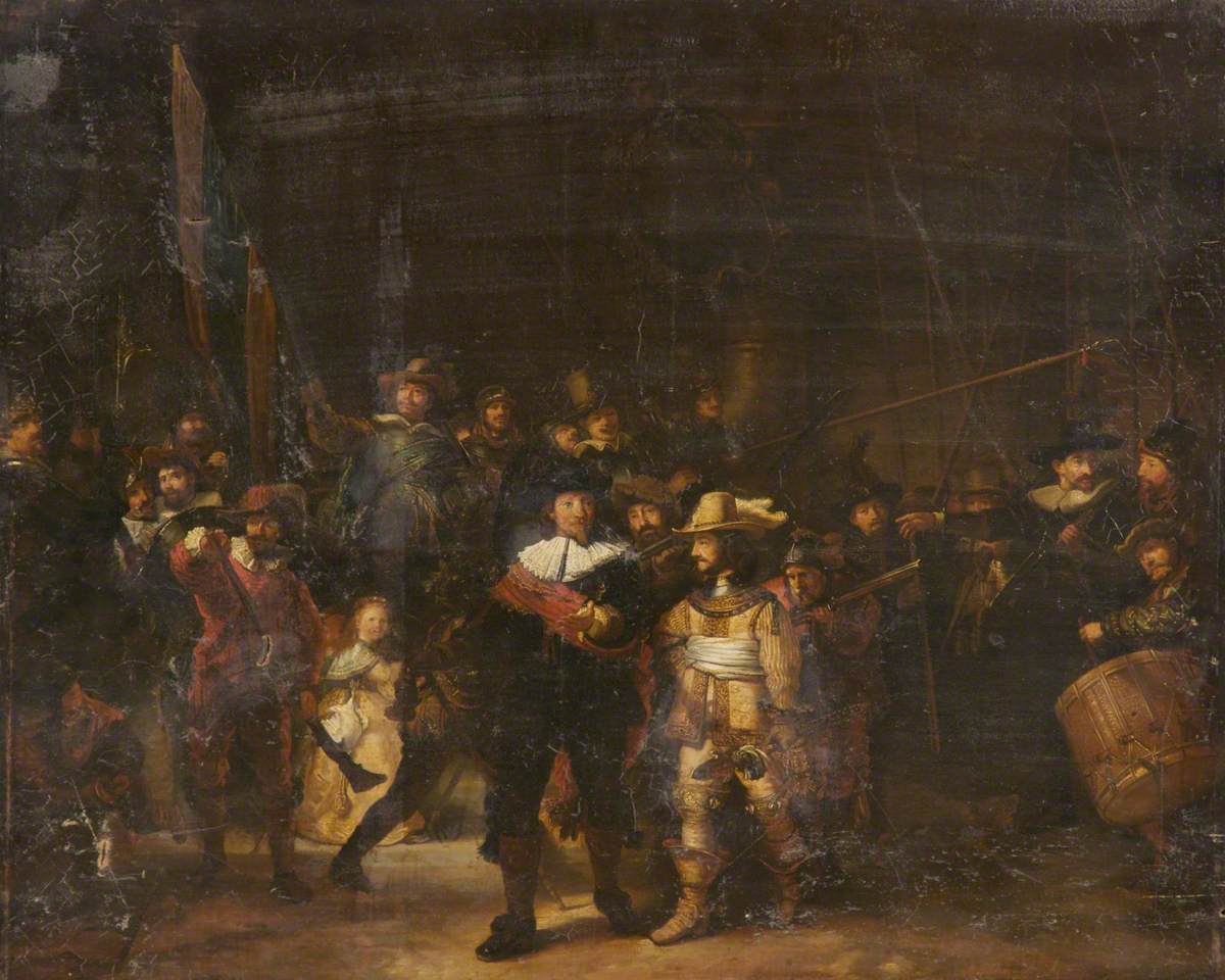 Reproduction du tableau « La Ronde de Nuit - Rembrandt » par Alpha Reproduction en peinture à l’huile