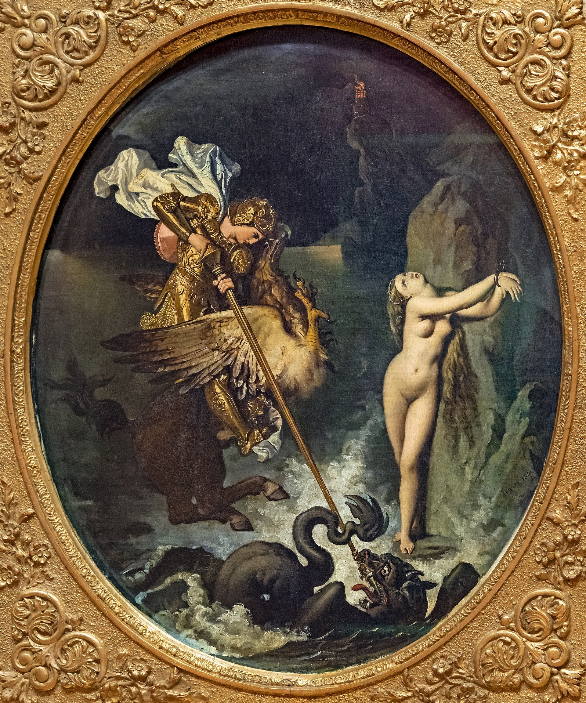 רוג'ה משחרר את אנג'ליק - ז'אן-אוגוסט-דומיניק אנגר