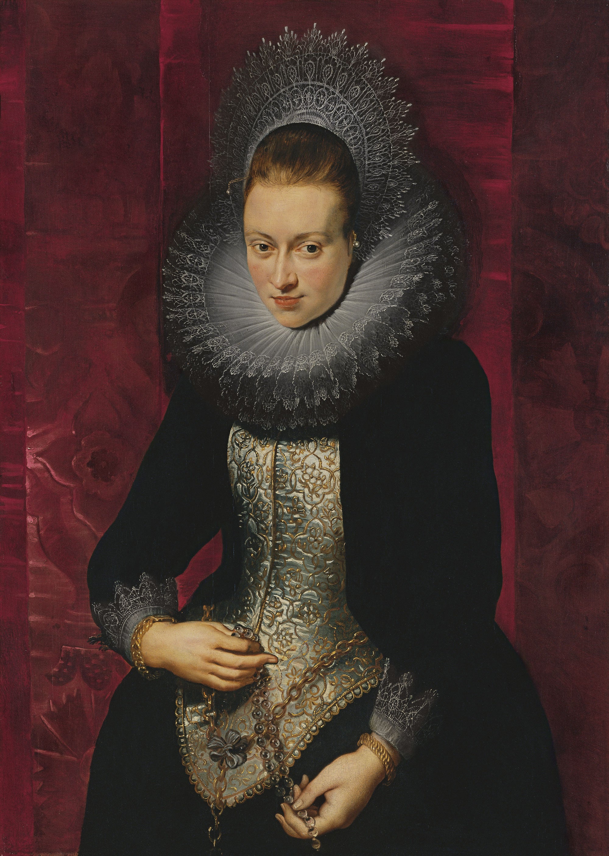 Portrait d'une jeune femme avec un rosaire - Peter Paul Rubens