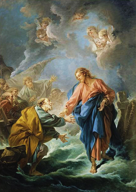 Saint Pierre marchant sur les eaux - François Boucher