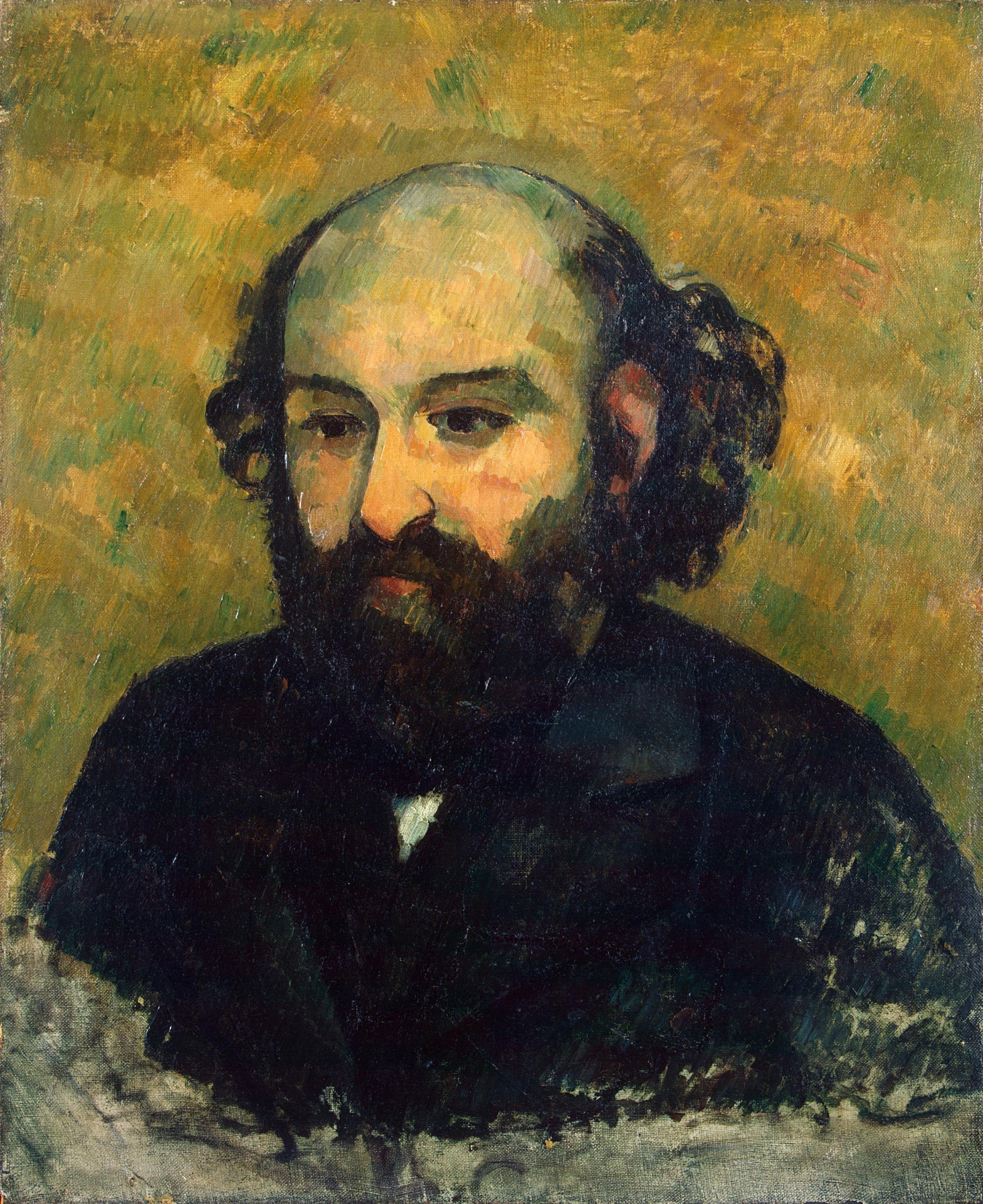 Reproduction du tableau « Portrait de Cezanne, d'après Renoir - Paul Cézanne » par Alpha Reproduction en peinture à l’huile