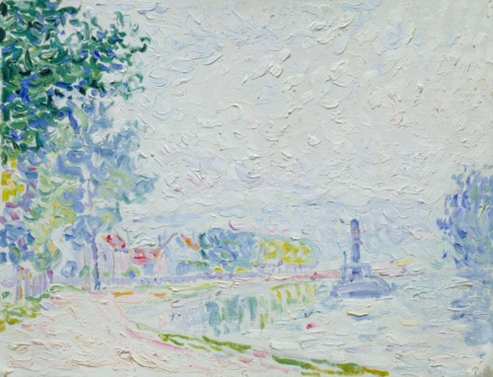 Reproduction du tableau « La Seine à Samois. Etude n°13 - Paul Signac » par Alpha Reproduction en peinture à l’huile