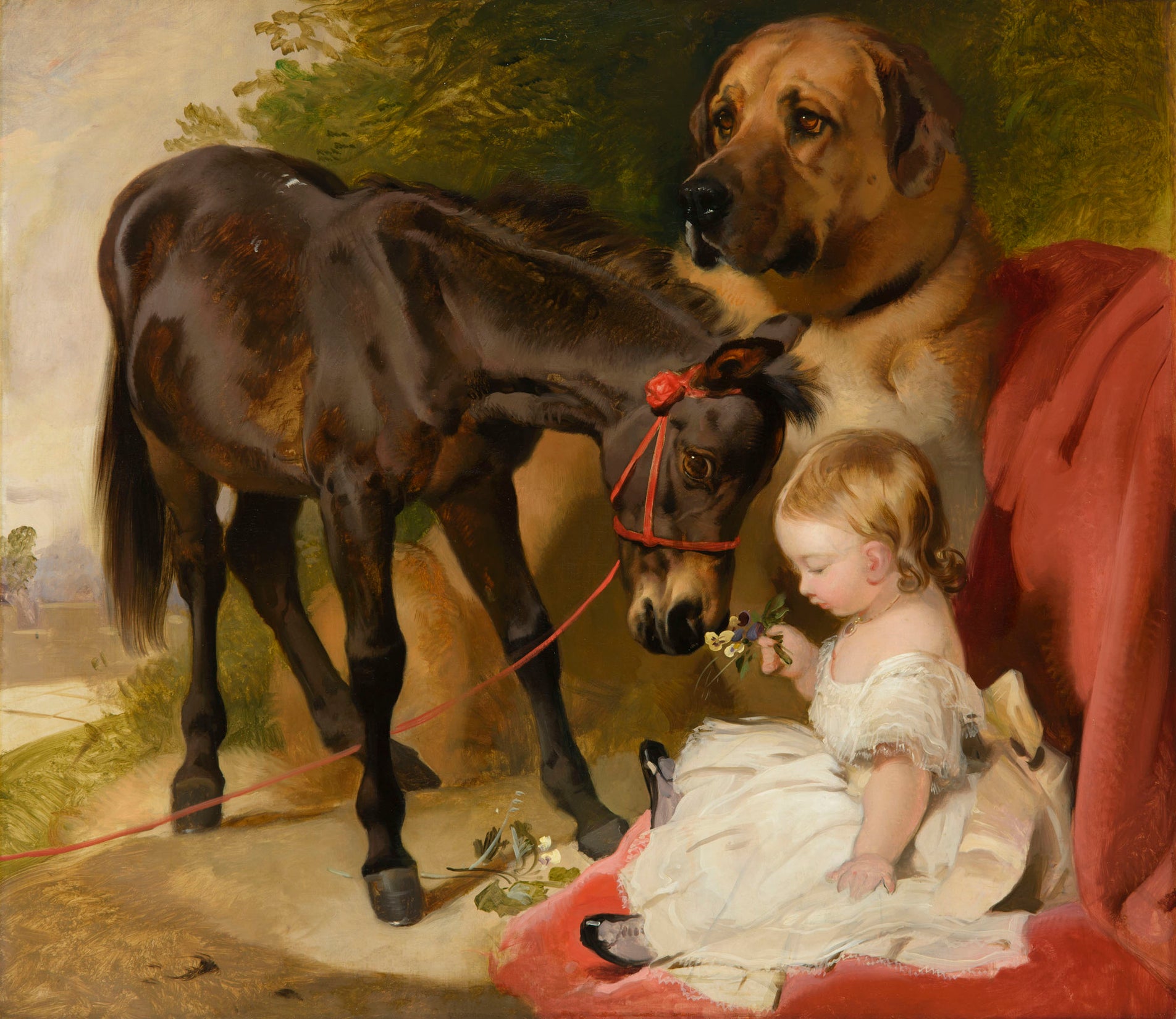 Victoria, princesse royale, avec un poney - Edwin Henry Landseer