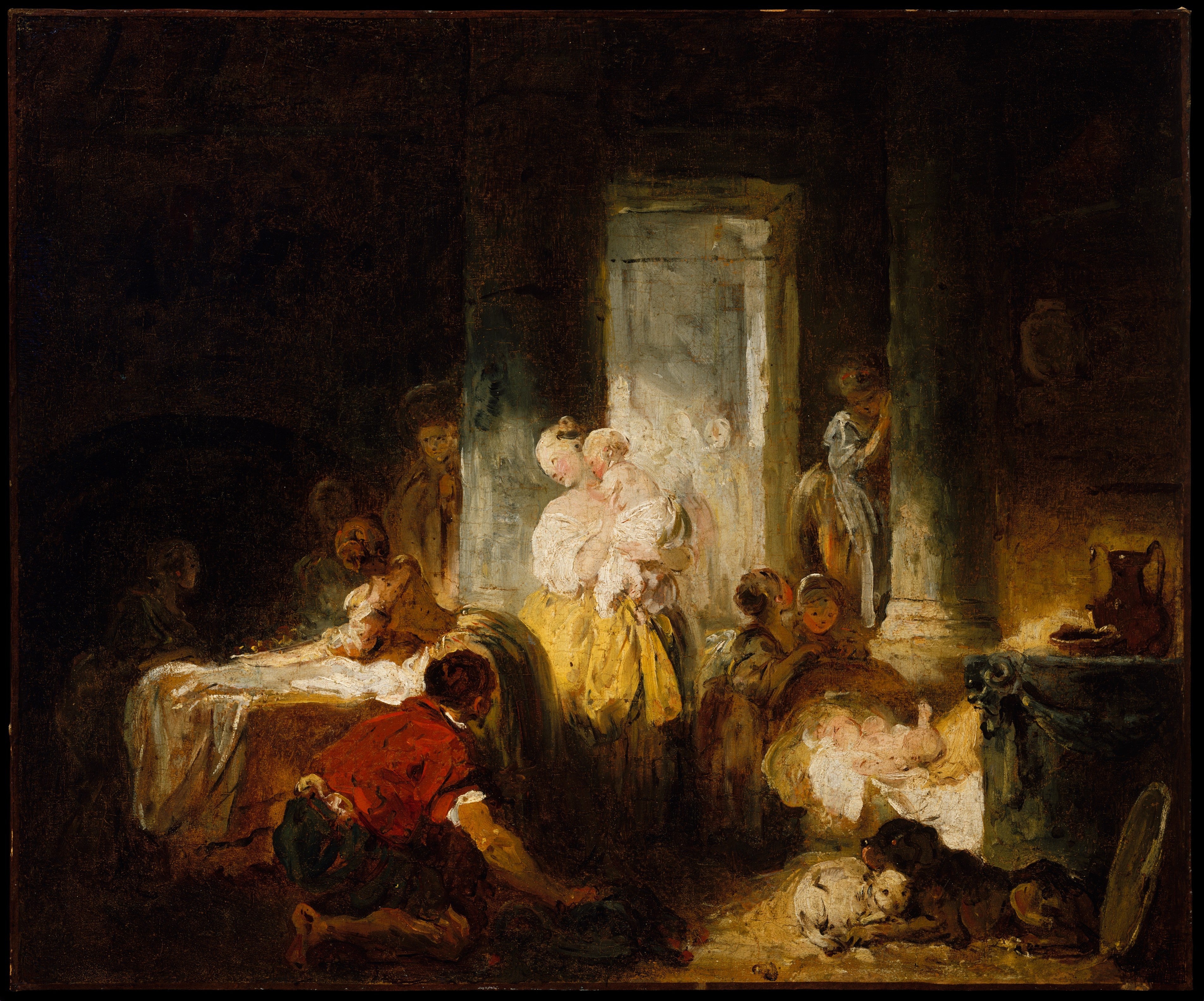 La mère heureuse - Jean-Honoré Fragonard