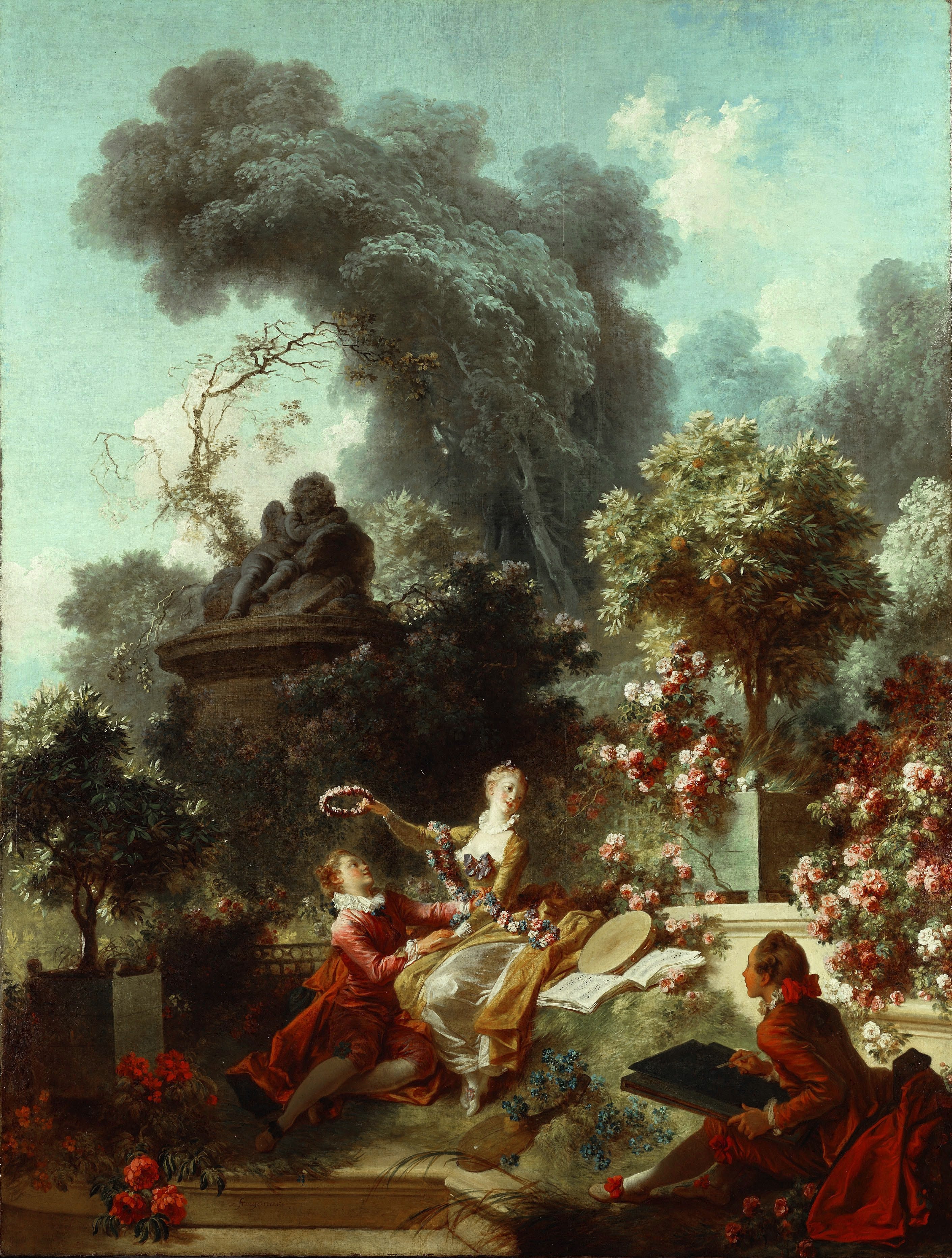 Le Progrès de l'Amour : L'Amant couronné - Jean-Honoré Fragonard