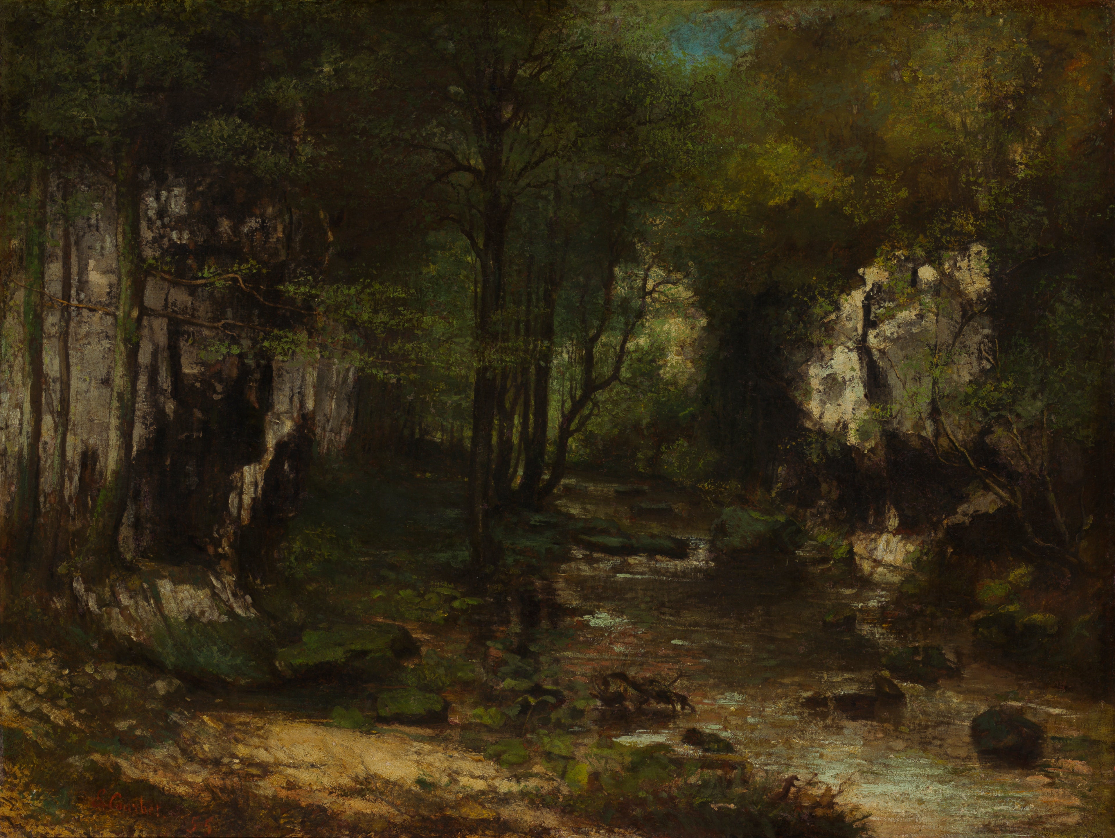 Le Ruisseau (Le Ruisseau du Puits-Noir; vallée de la Loue) - Gustave Courbet