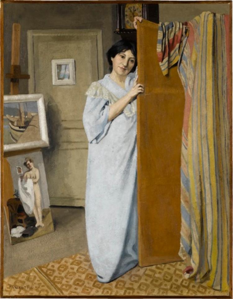 Gabrielle Vallotton dans l'atelier - Félix Vallotton