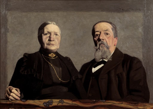 Double portrait des parents de l'artiste - Félix Vallotton