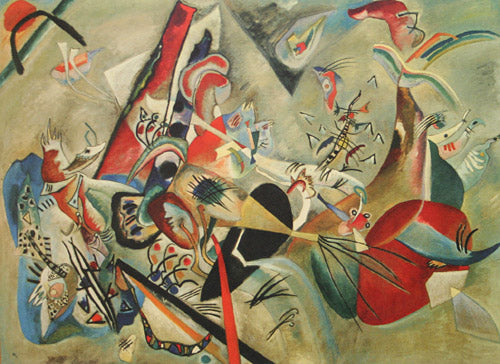 Reproduction du tableau « Dans le gris - Vassily Kandinsky » par Alpha Reproduction en peinture à l’huile
