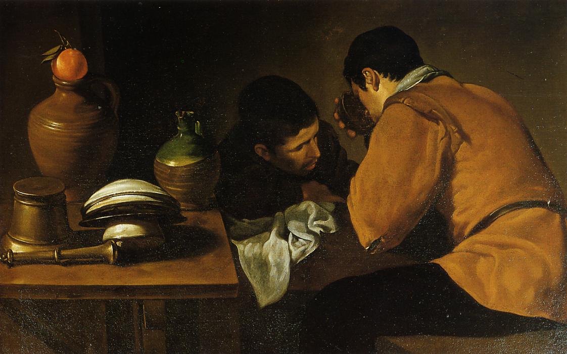 Deux Jeunes à table - Diego Velázquez