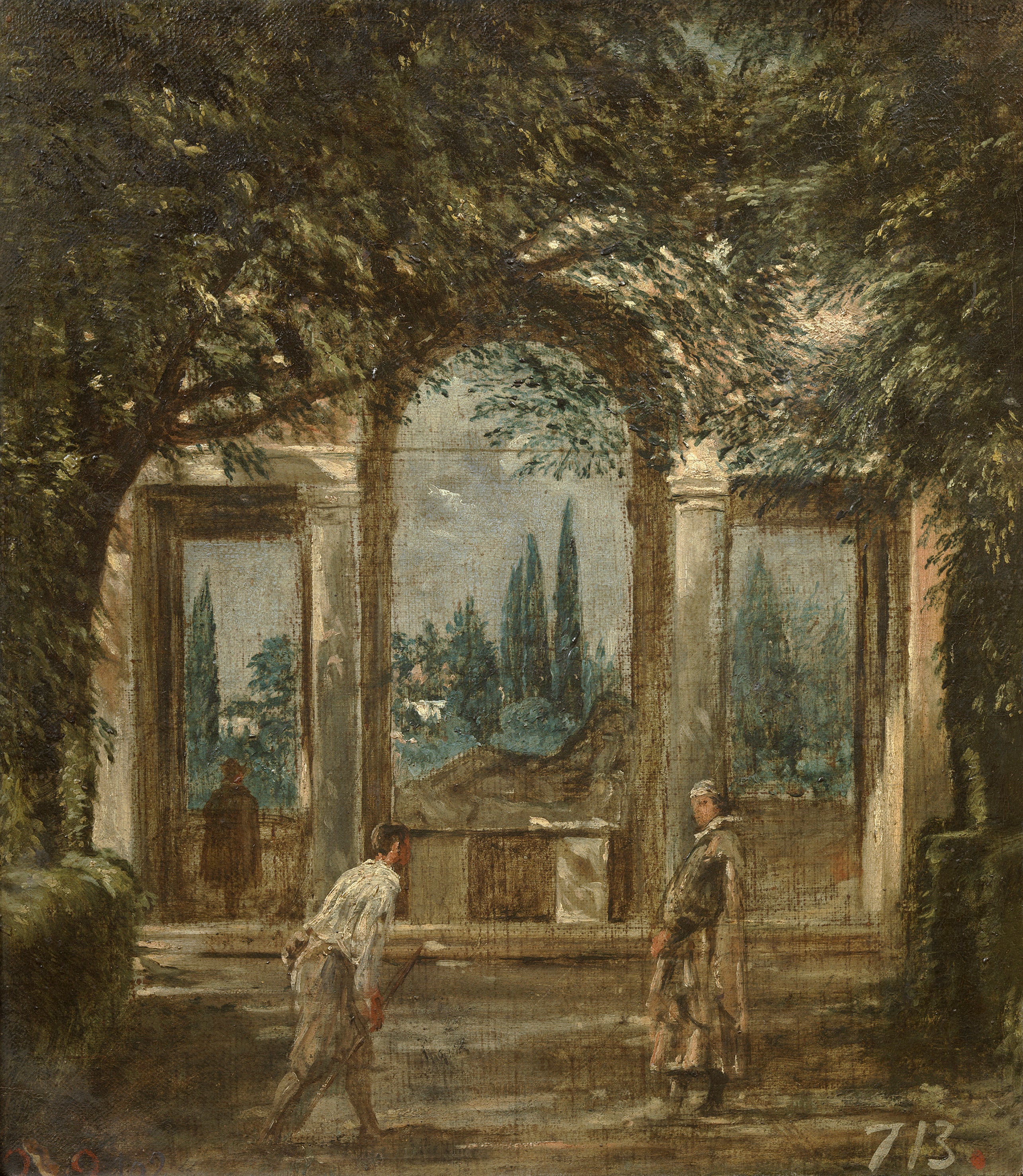 Vue du jardin de la villa Médicis à Rome - Diego Velázquez