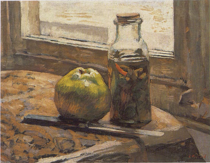 Bocal de cornichons et pommes - Édouard Vuillard