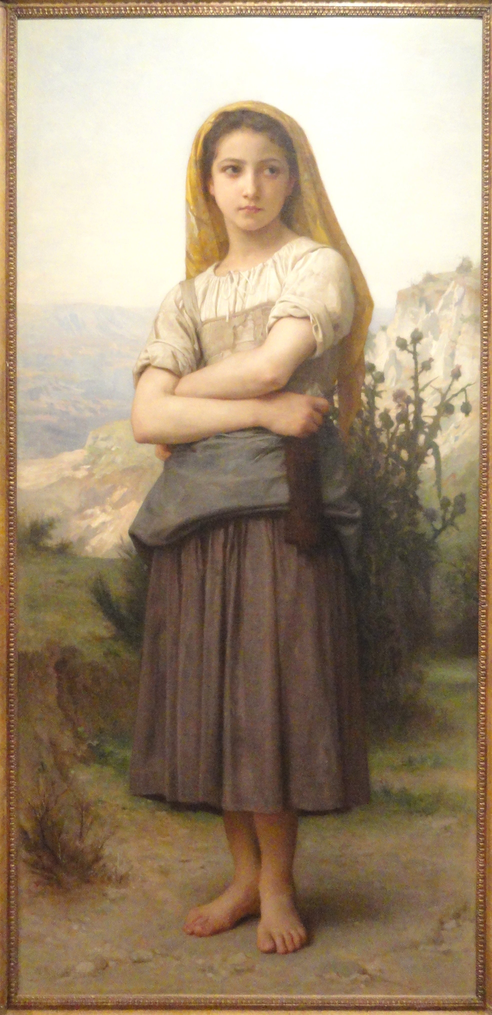 Reproduction du tableau « Jeune bergère - Bouguereau » par Alpha Reproduction en peinture à l’huile
