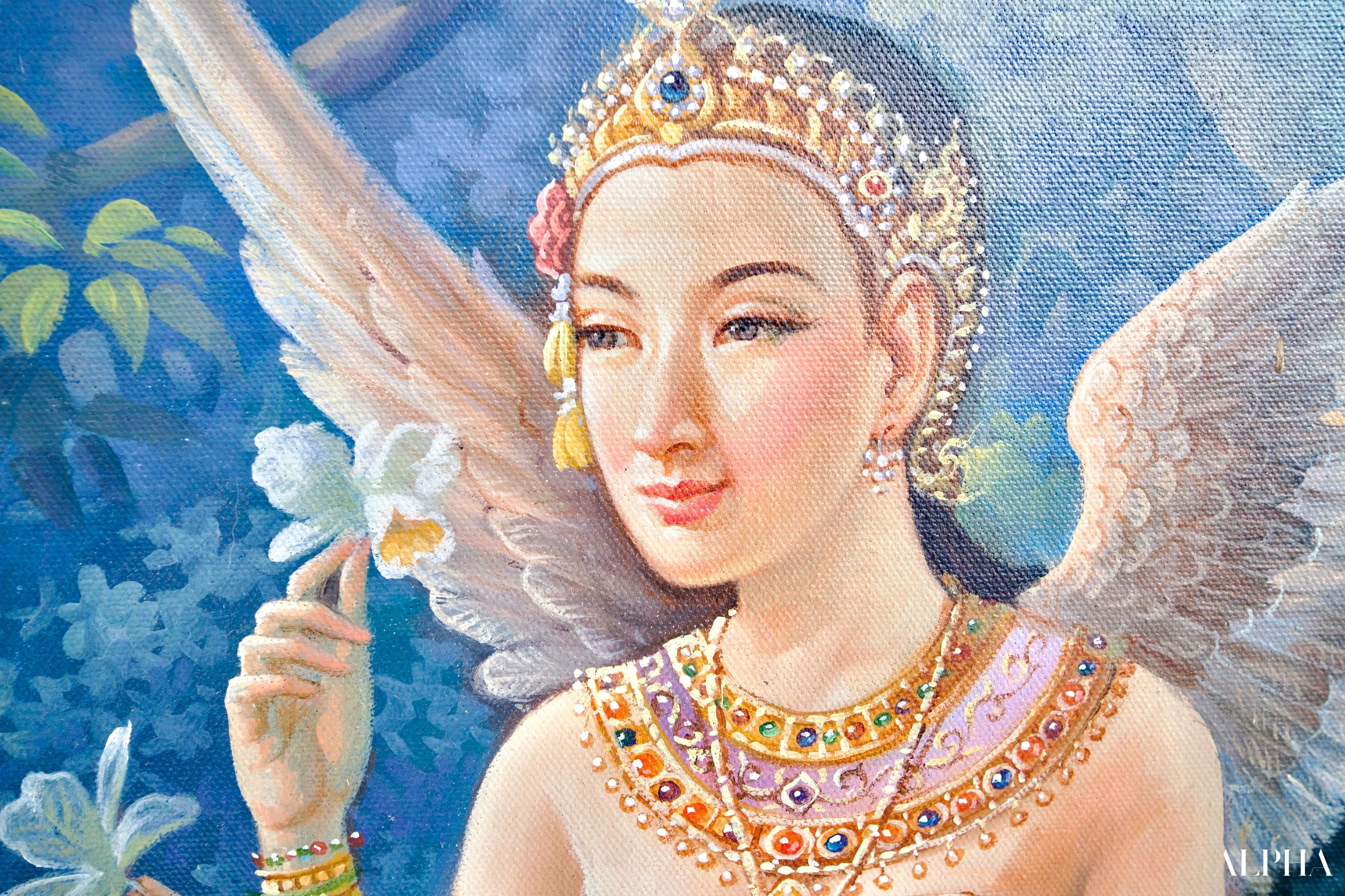 Déesse Kinnaree | 170 x 120 cm Reproductions de tableaux à la peinture à l’huile