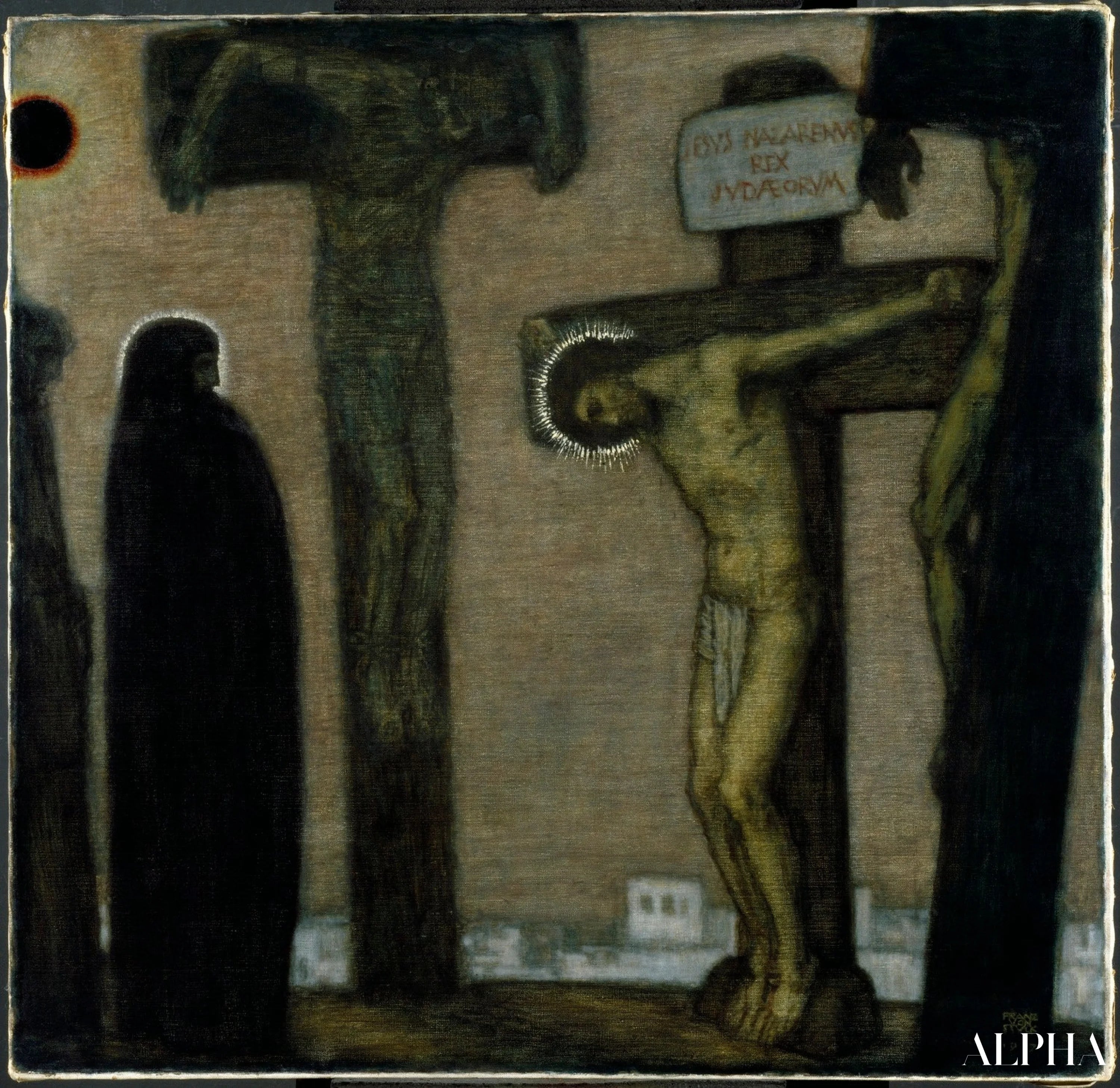 Reproduction du tableau « Golgotha - Franz Von Stuck » par Alpha Reproduction en peinture à l’huile