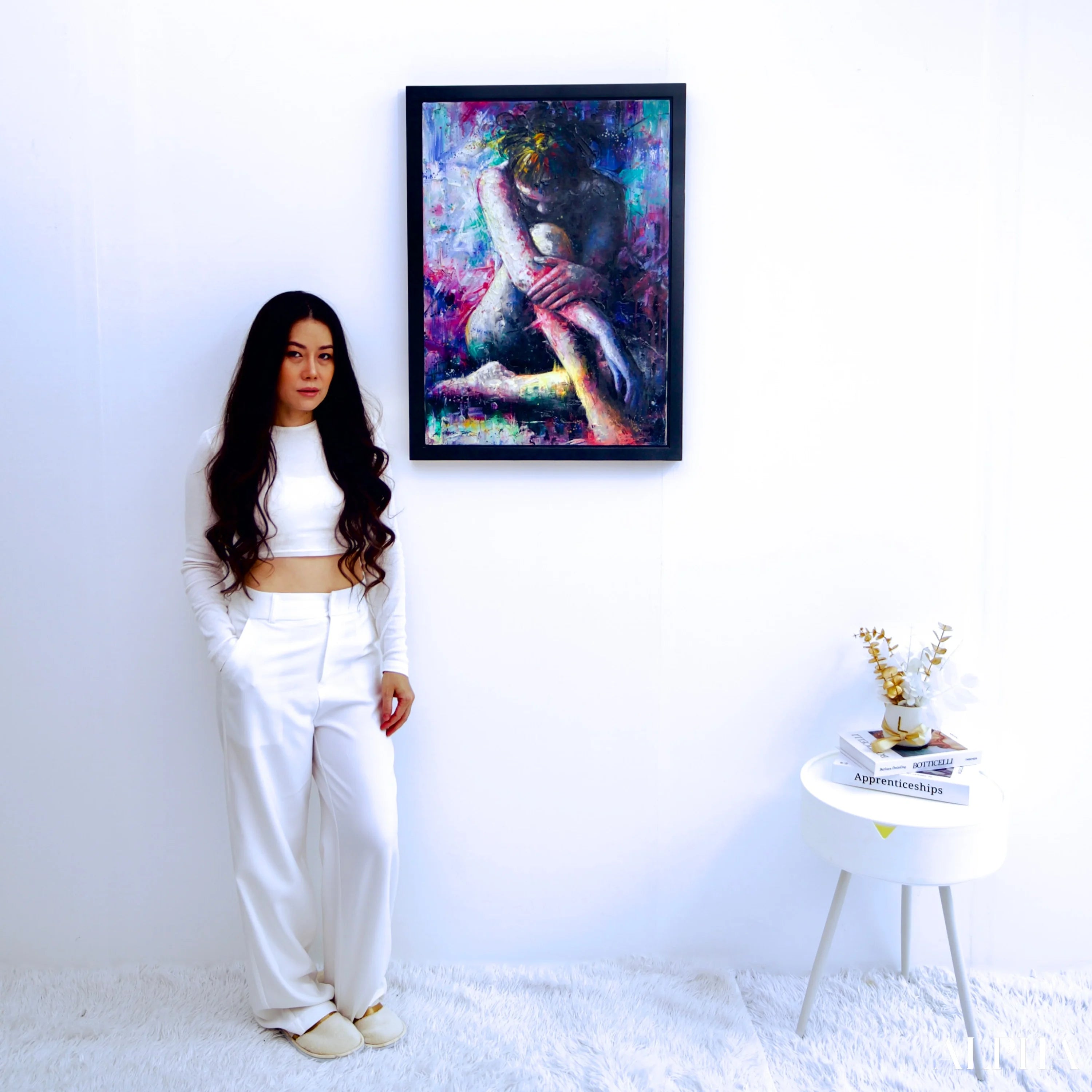 The Purple Girl - Kesorn | 50 x 70 cm Reproductions de tableaux à la peinture à l’huile