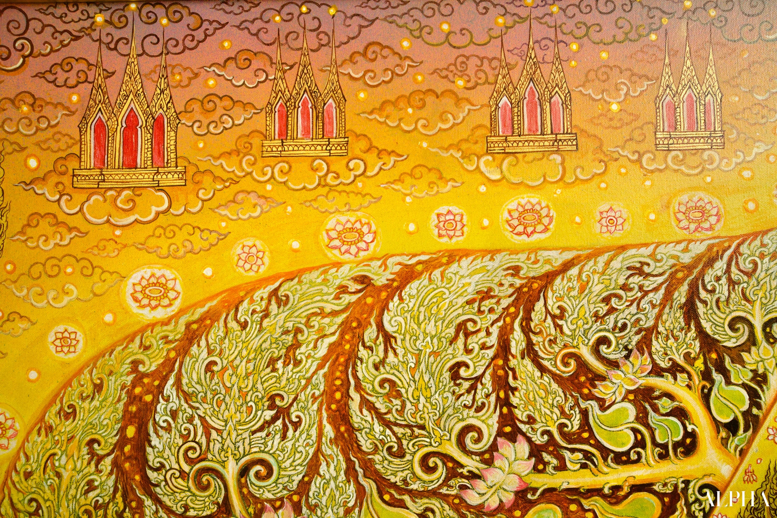 La Vie de Bouddha | 240 x 180 cm Reproductions de tableaux à la peinture à l’huile