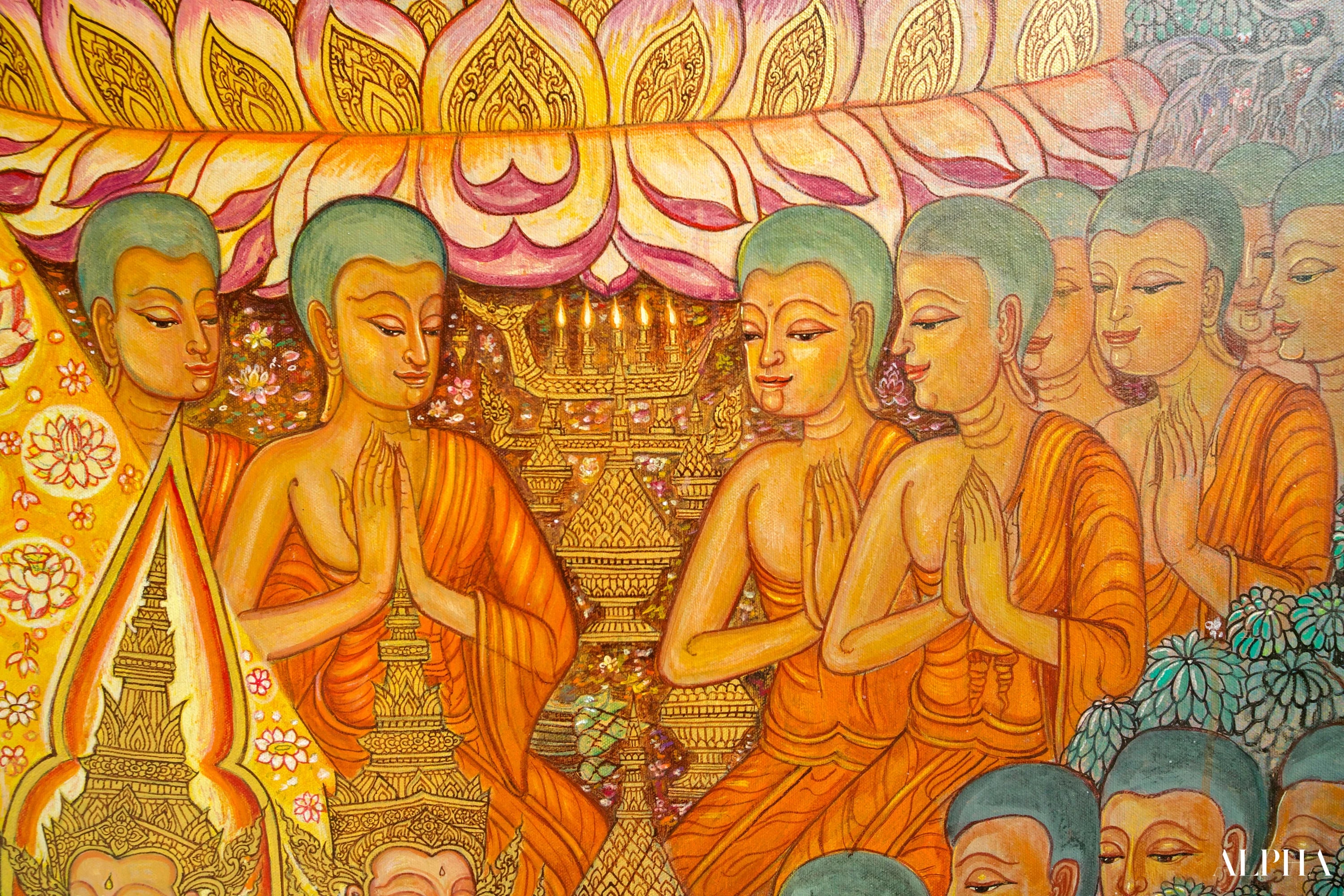 La Vie de Bouddha | 240 x 180 cm Reproductions de tableaux à la peinture à l’huile