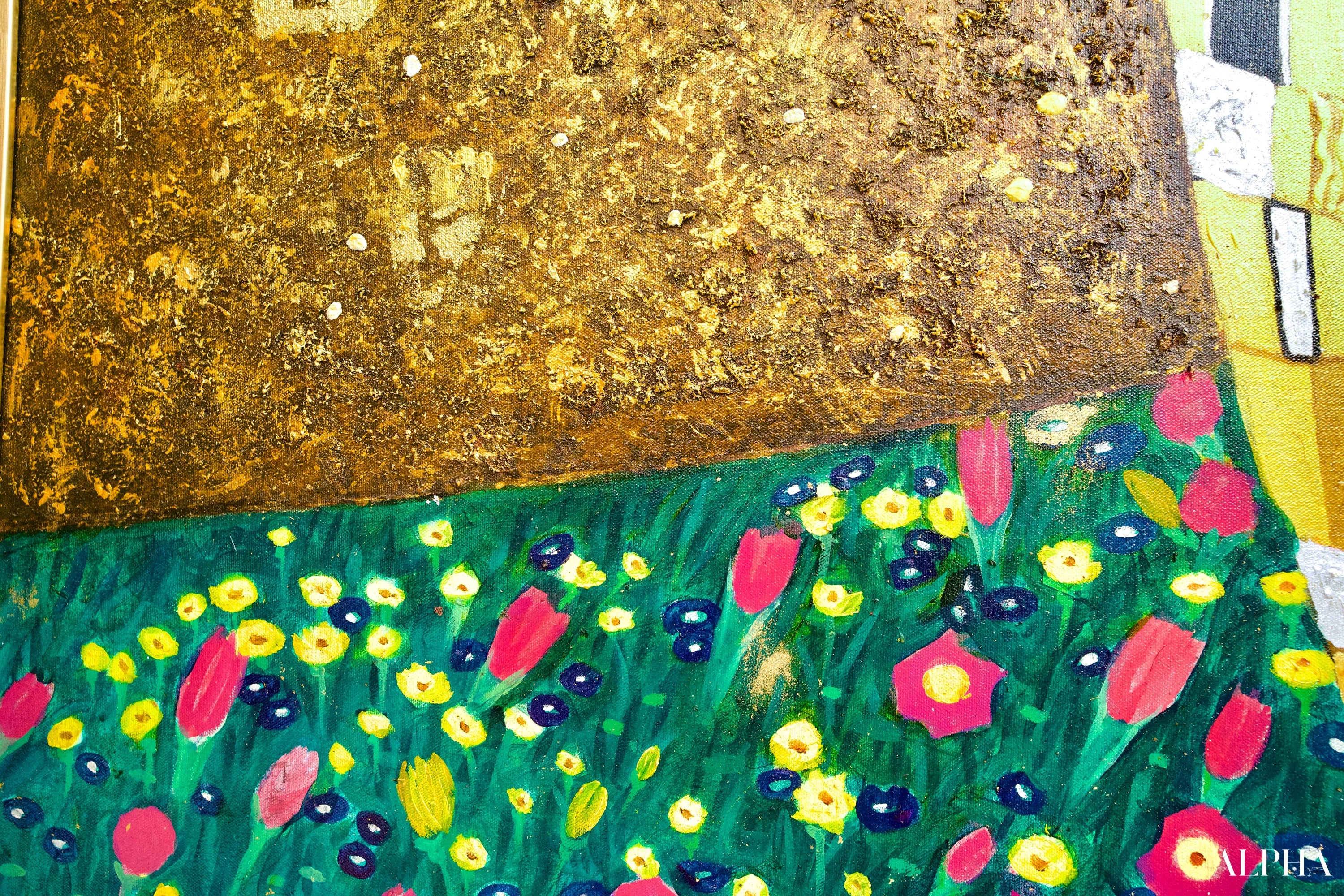 Le Baiser Réimaginé par Master Apollon | 200 x 200 cm Reproductions de tableaux à la peinture à l’huile