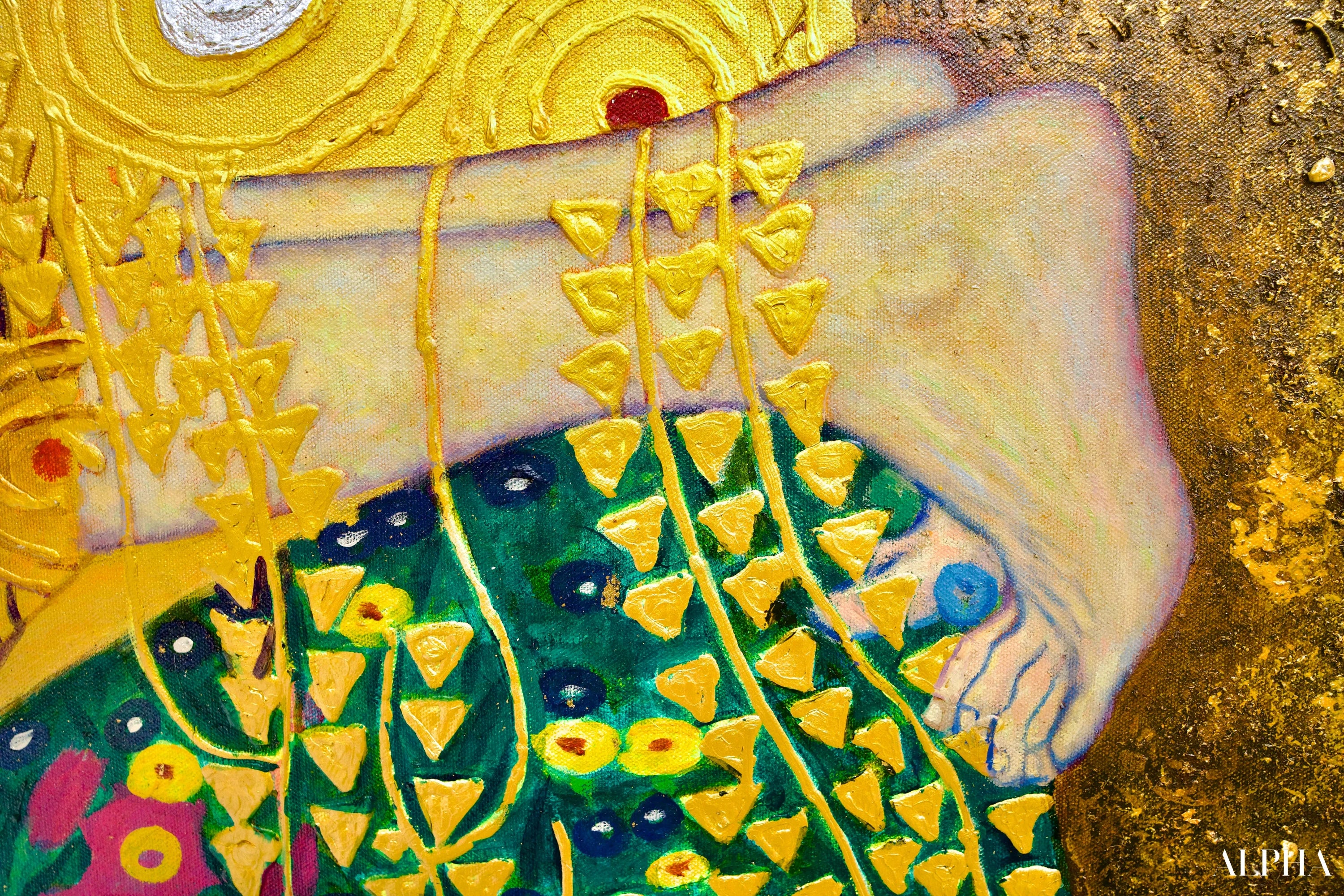 Le Baiser Réimaginé par Master Apollon | 200 x 200 cm Reproductions de tableaux à la peinture à l’huile