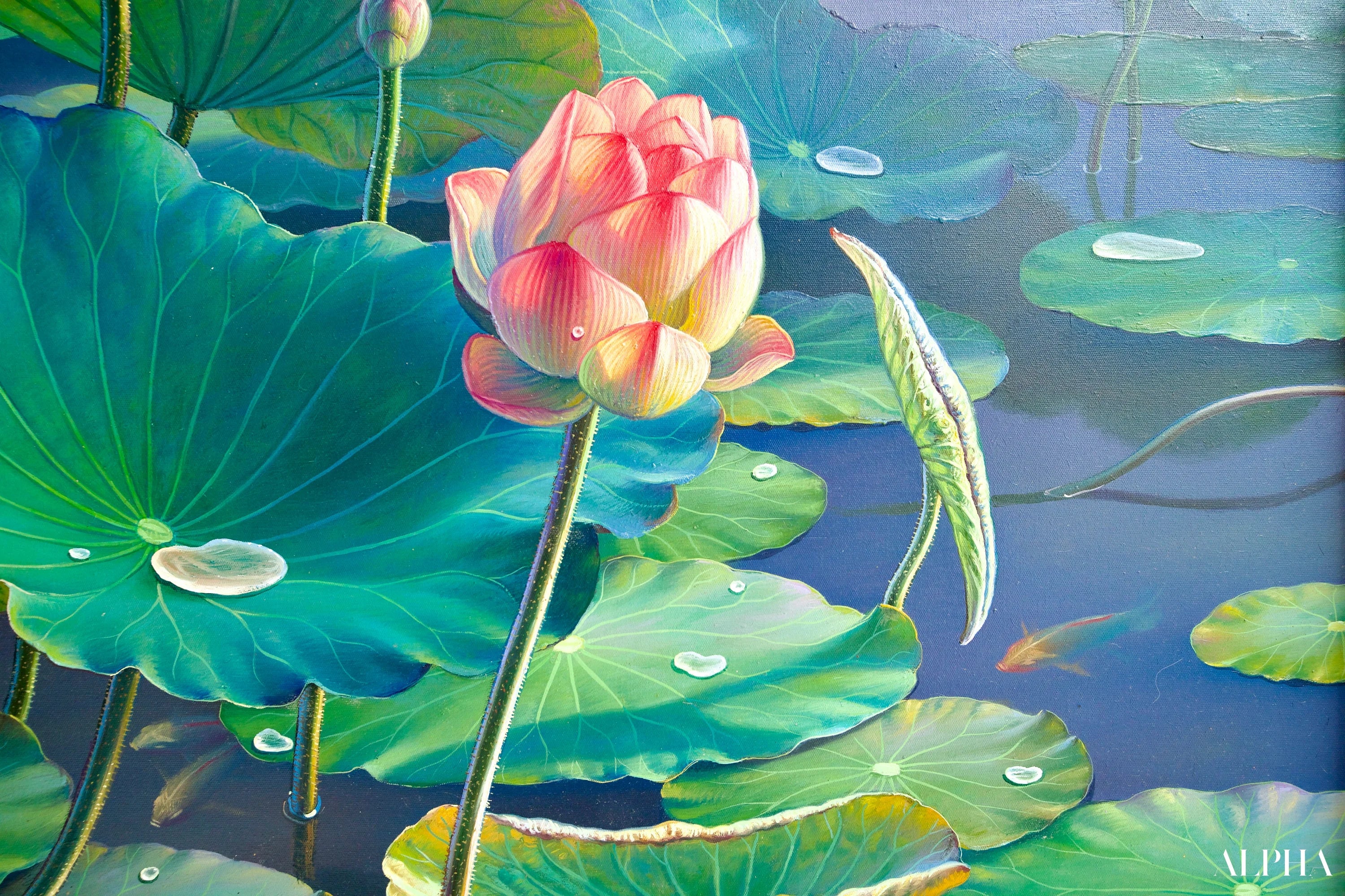 Les Nénuphars II | 160 x 100 cm Reproductions de tableaux à la peinture à l’huile