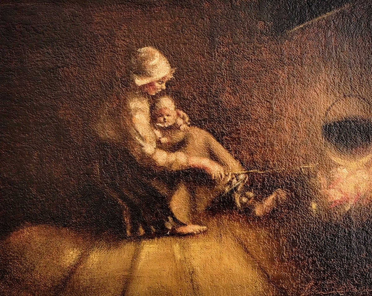 Scène domestique traditionnellement rapprochée de Hendrickje Stoffels et Cornelia van Rijn