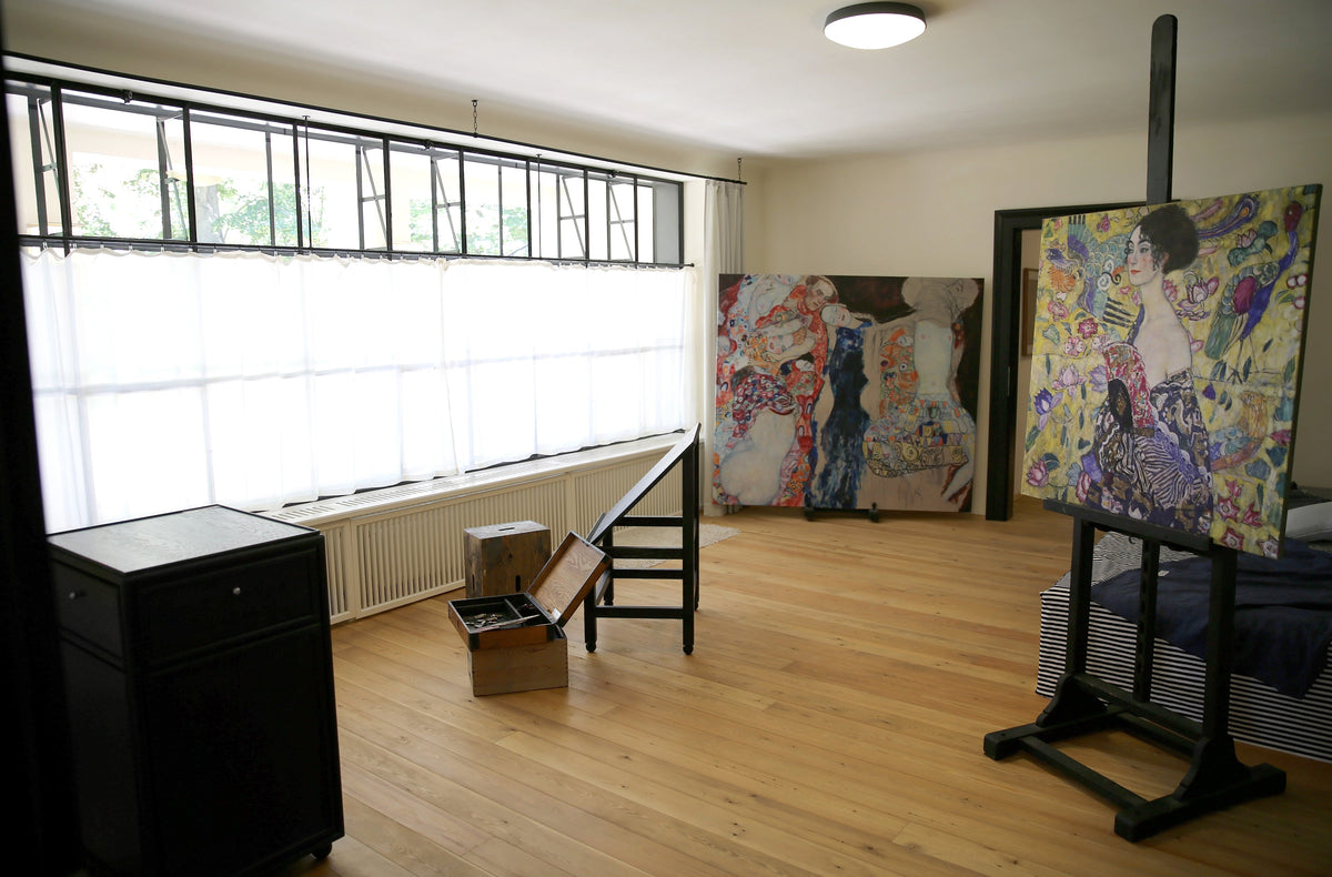 Atelier reconstitué de Gustav Klimt à la Klimt-Villa de Vienne